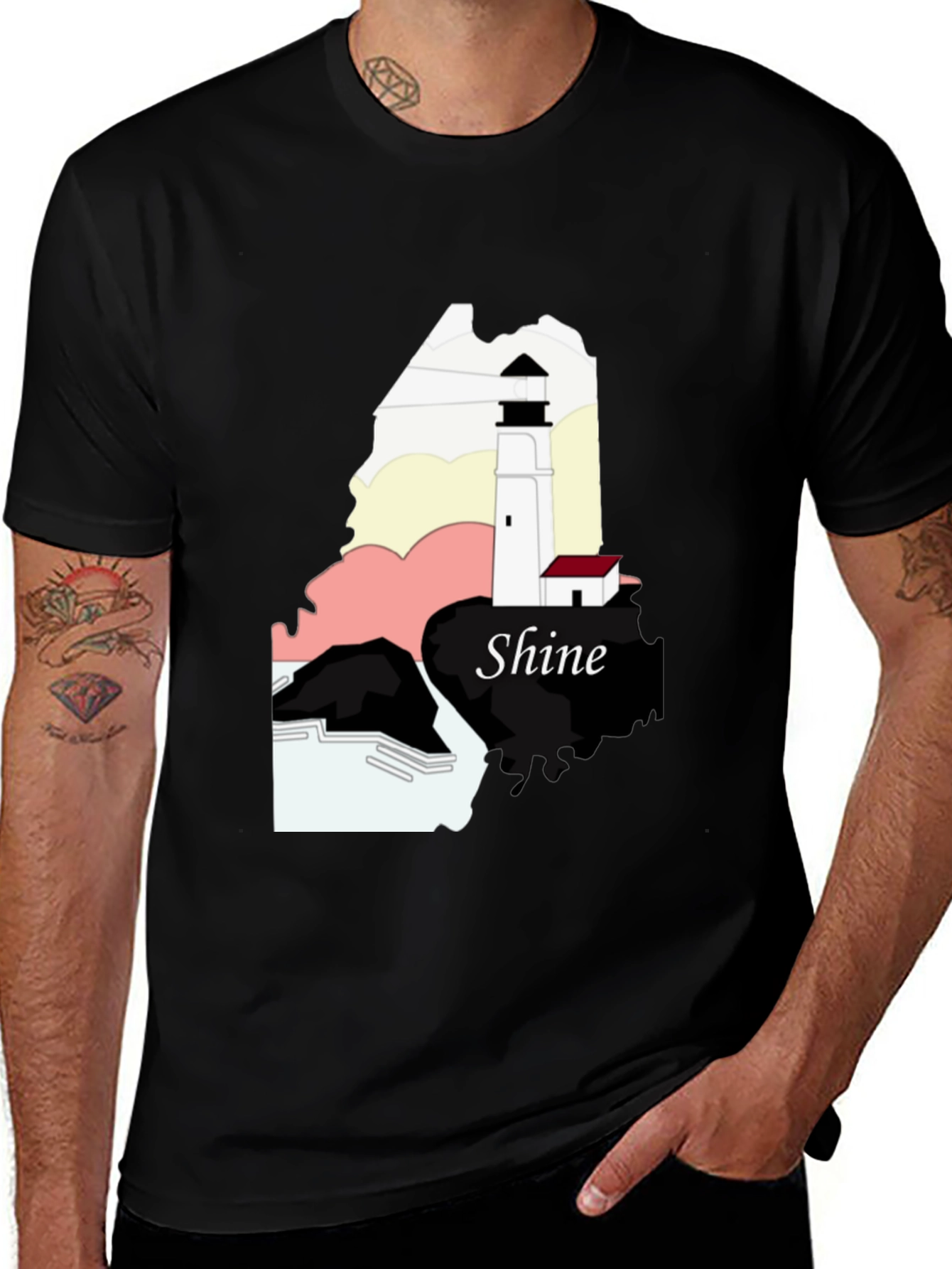 Variant 29 of Shine Lighthouse Graphic Tee