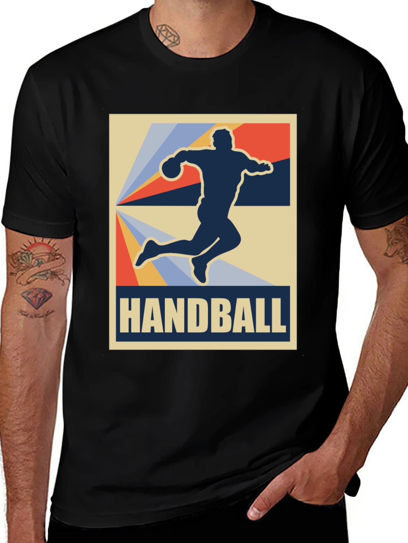 Variant 2 of Handball Retro Graphic Tee - Sport Style