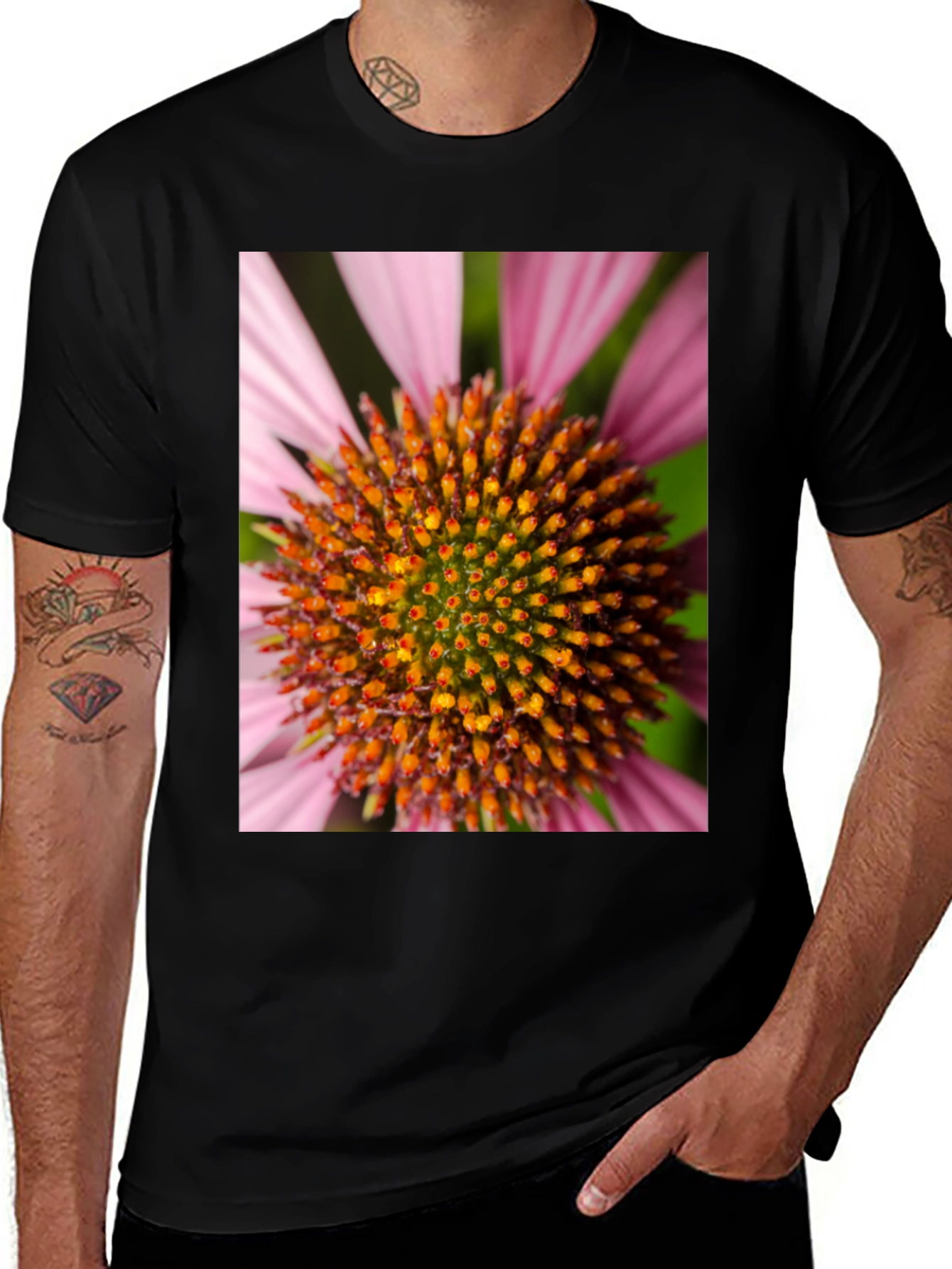 Variant 26 of Echinacea Flower Graphic Tee - Stylish Nature Print