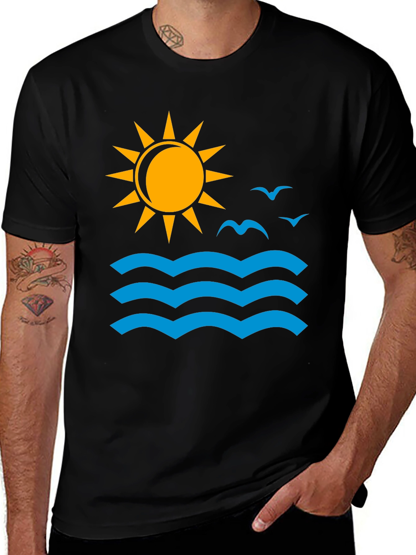 Variant 26 of Ocean Sun Graphic T-Shirt