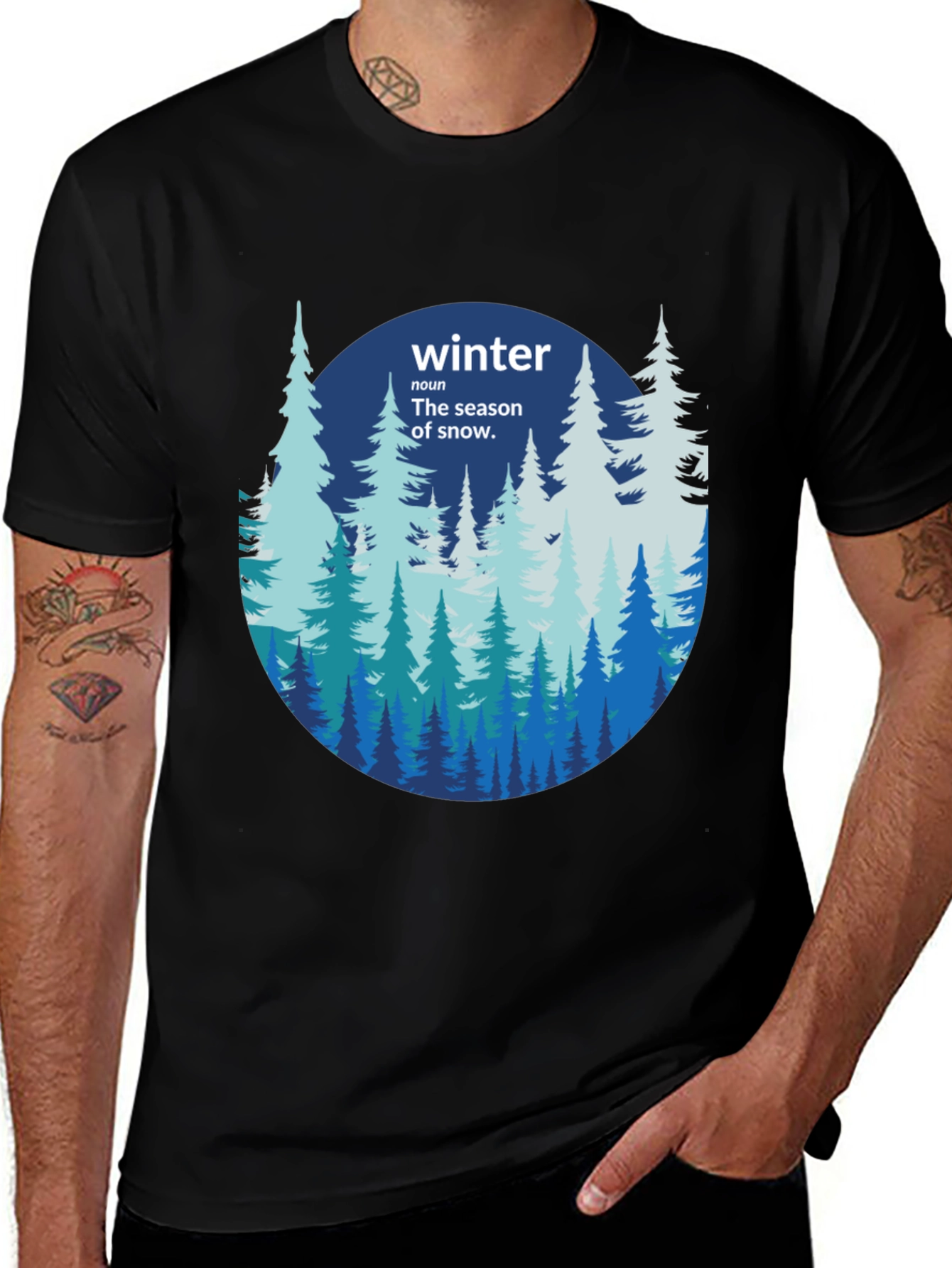 Variant 25 of Winter Forest T-Shirt - Men's Graphic Tee