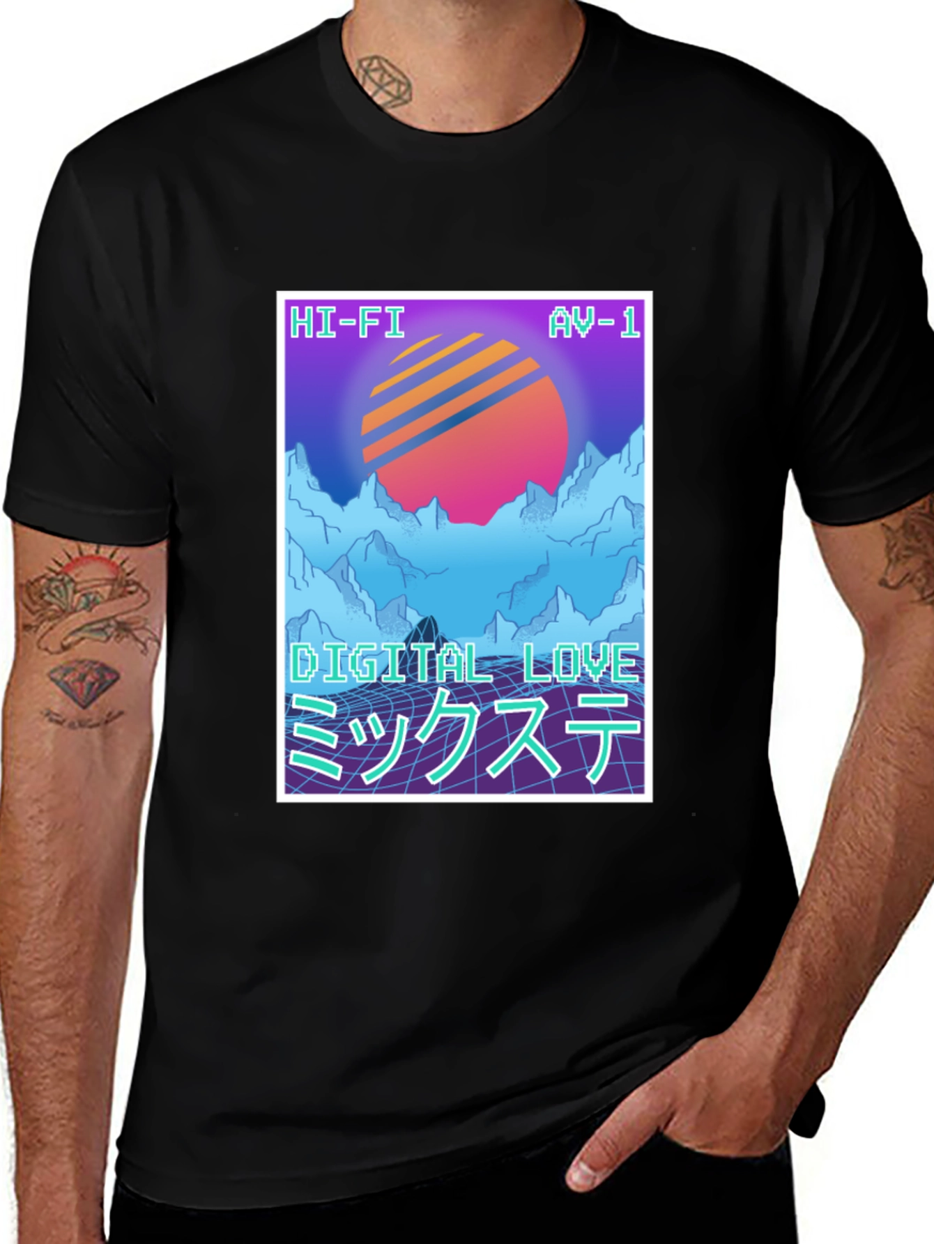 Hi-Fi Digital Love T-Shirt Retro Style Tee