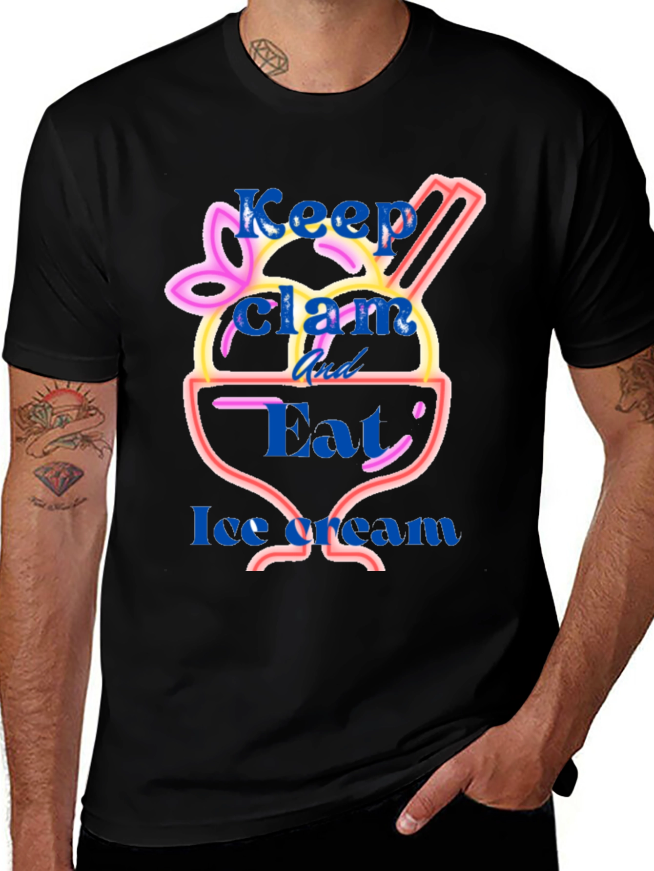 Variant 24 of Keep Clam and Eat Ice Cream T-Shirt