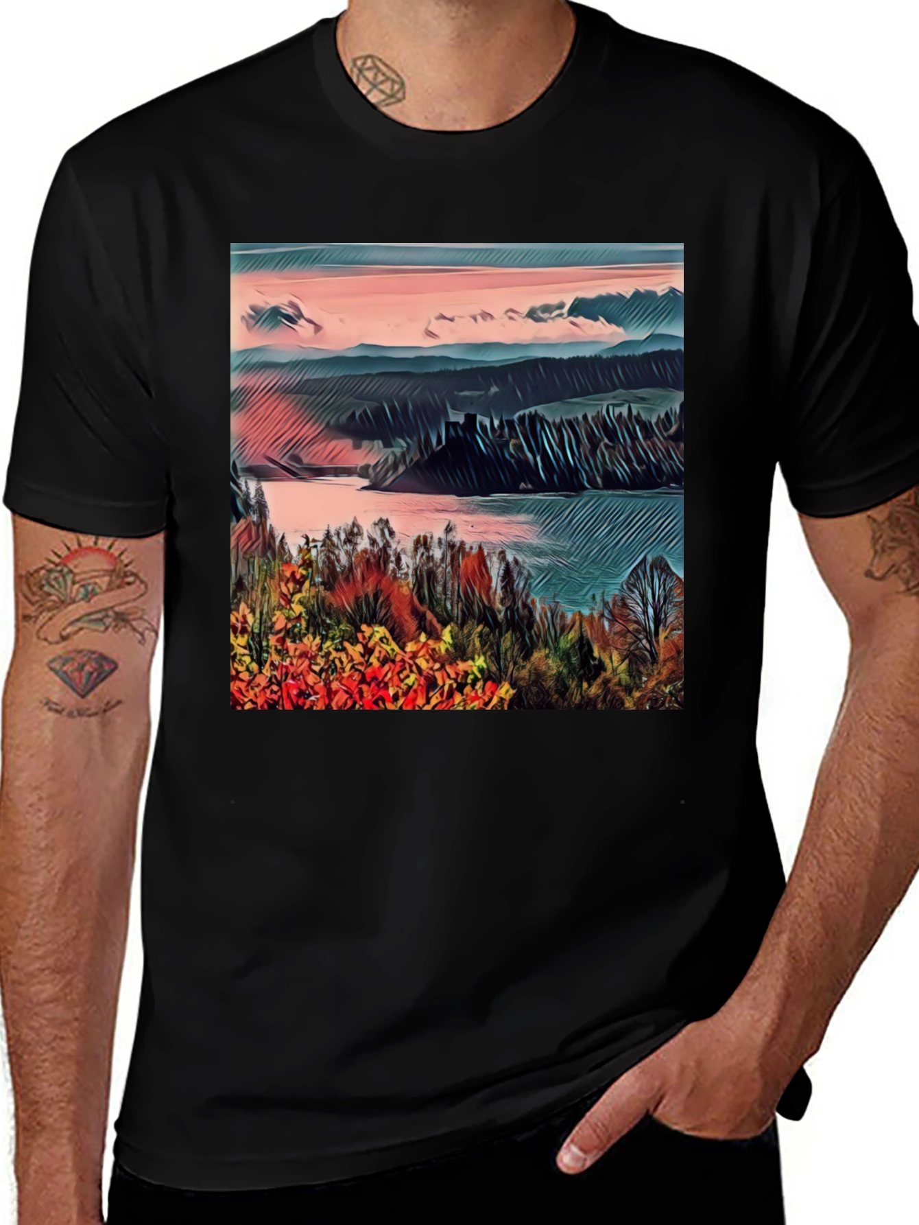 Scenic Landscape Graphic Tee
