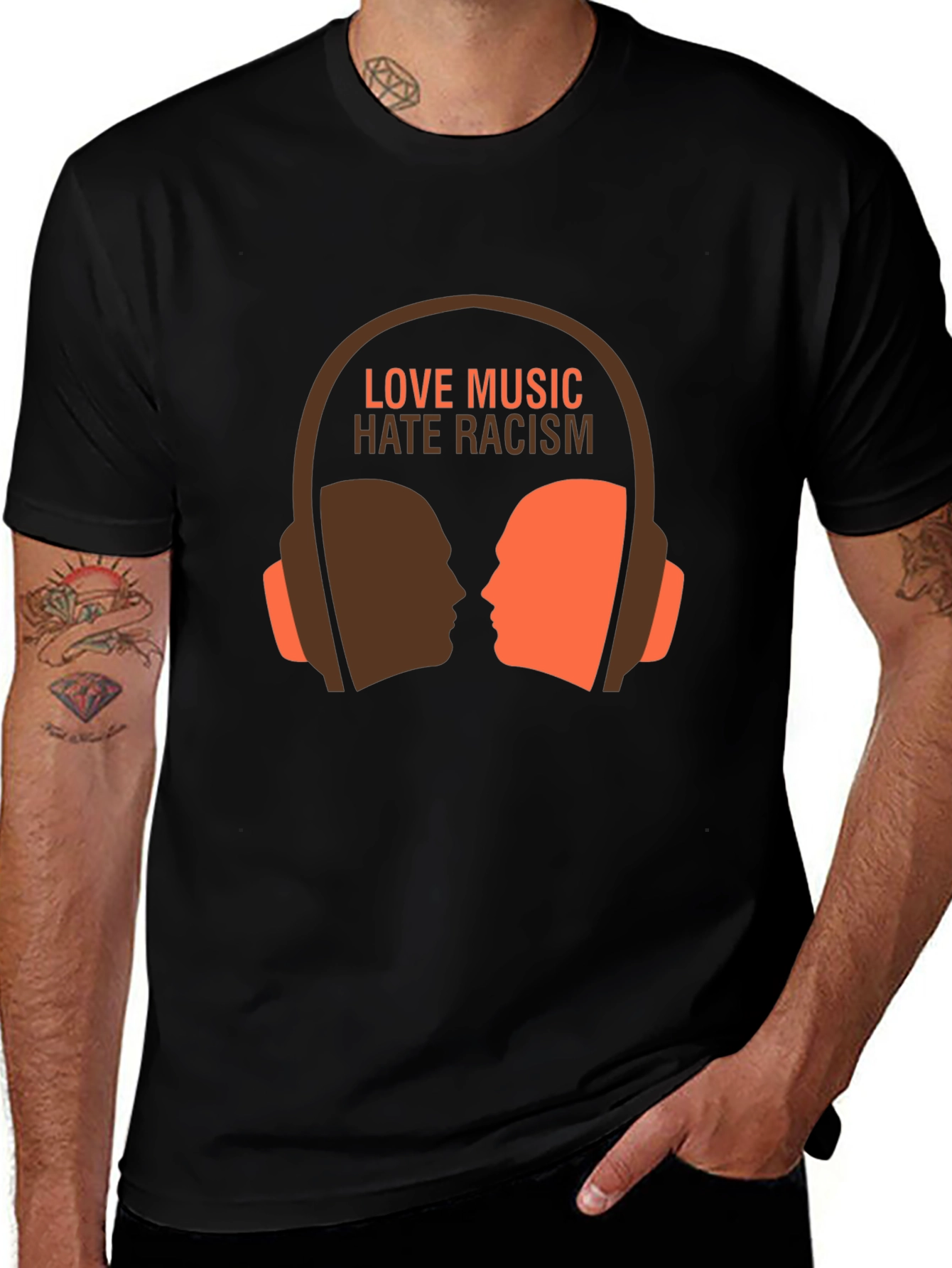 Variant 13 of Love Music Hate Racism Graphic Tee