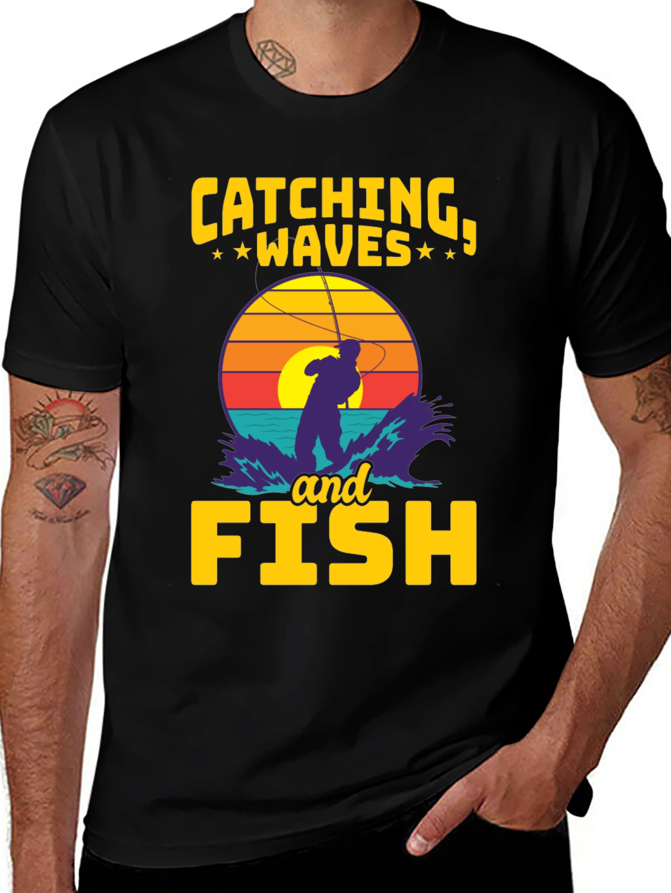 Variant 30 of Catching Waves & Fish Graphic Tee