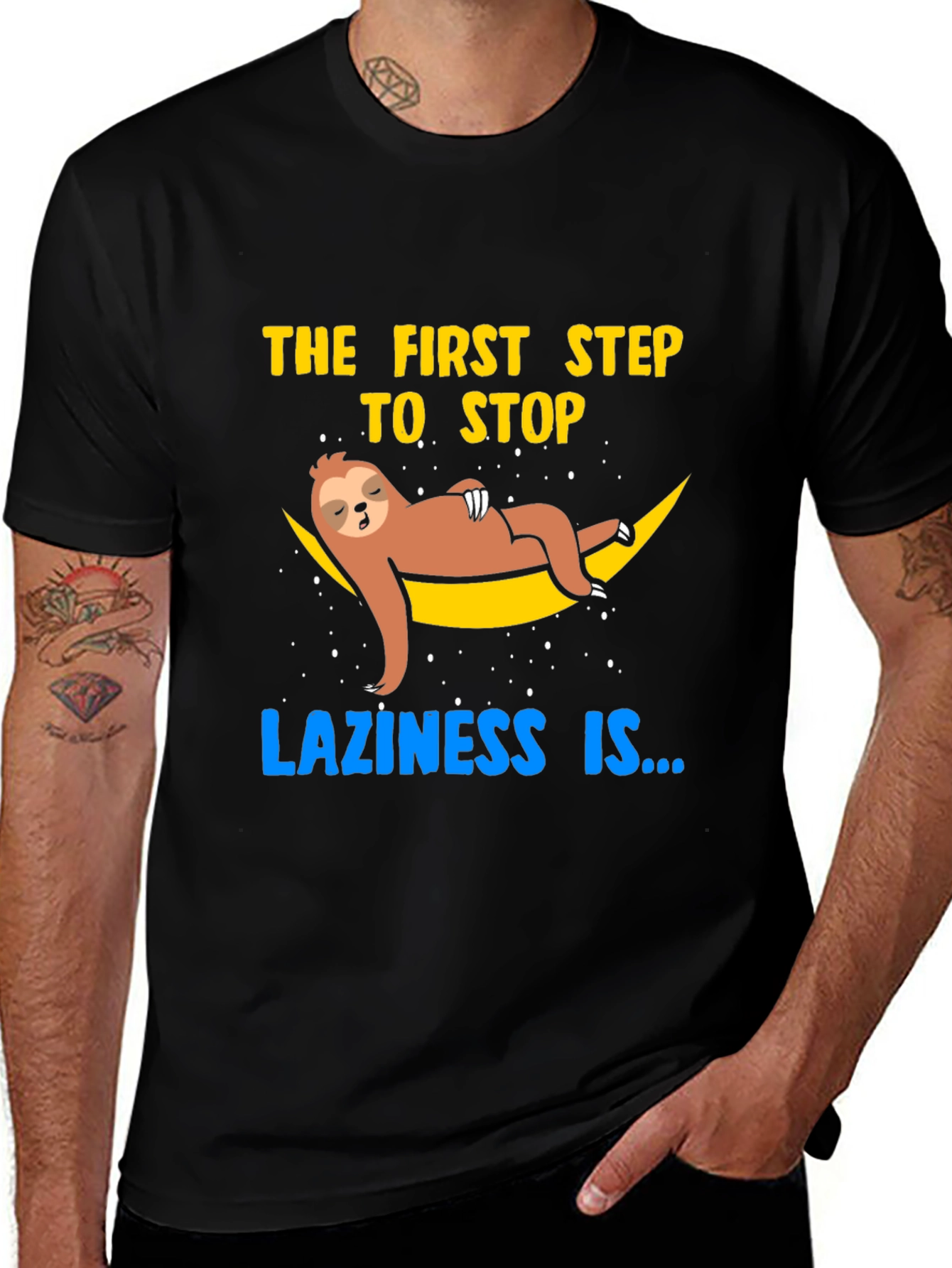 Variant 22 of Lazy Sloth T-Shirt: Stop Laziness