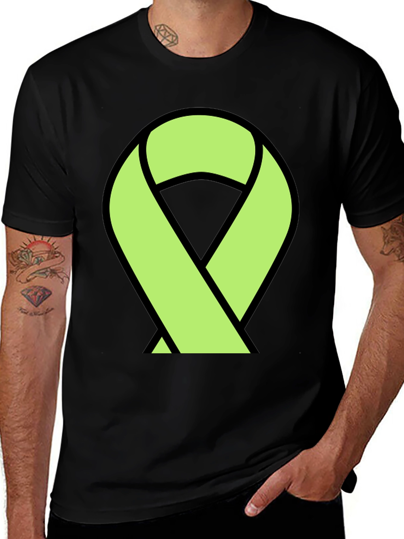 Variant 8 of Awareness Ribbon Black T-Shirt