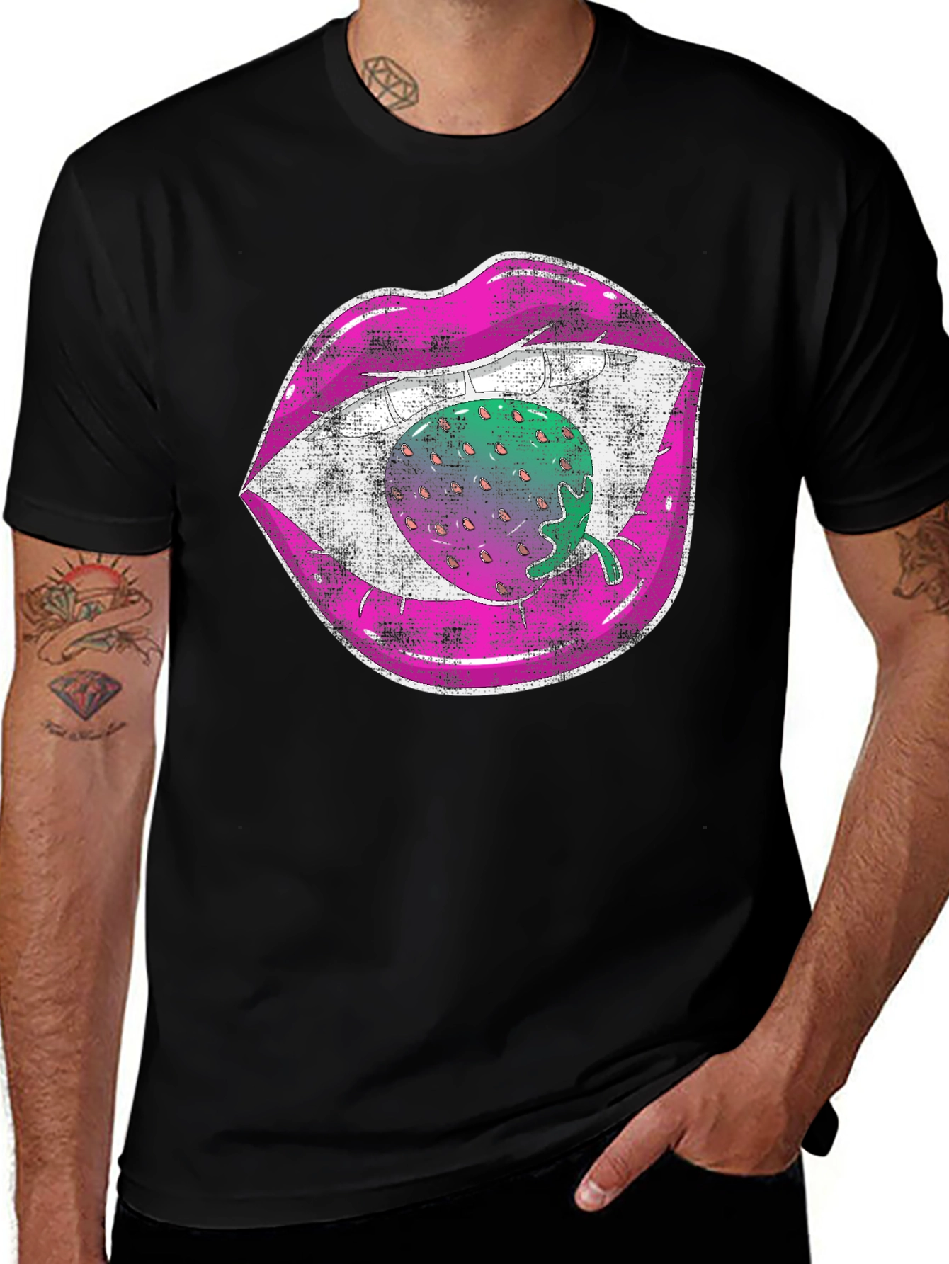 Variant 29 of Strawberry Lips Graphic T-Shirt