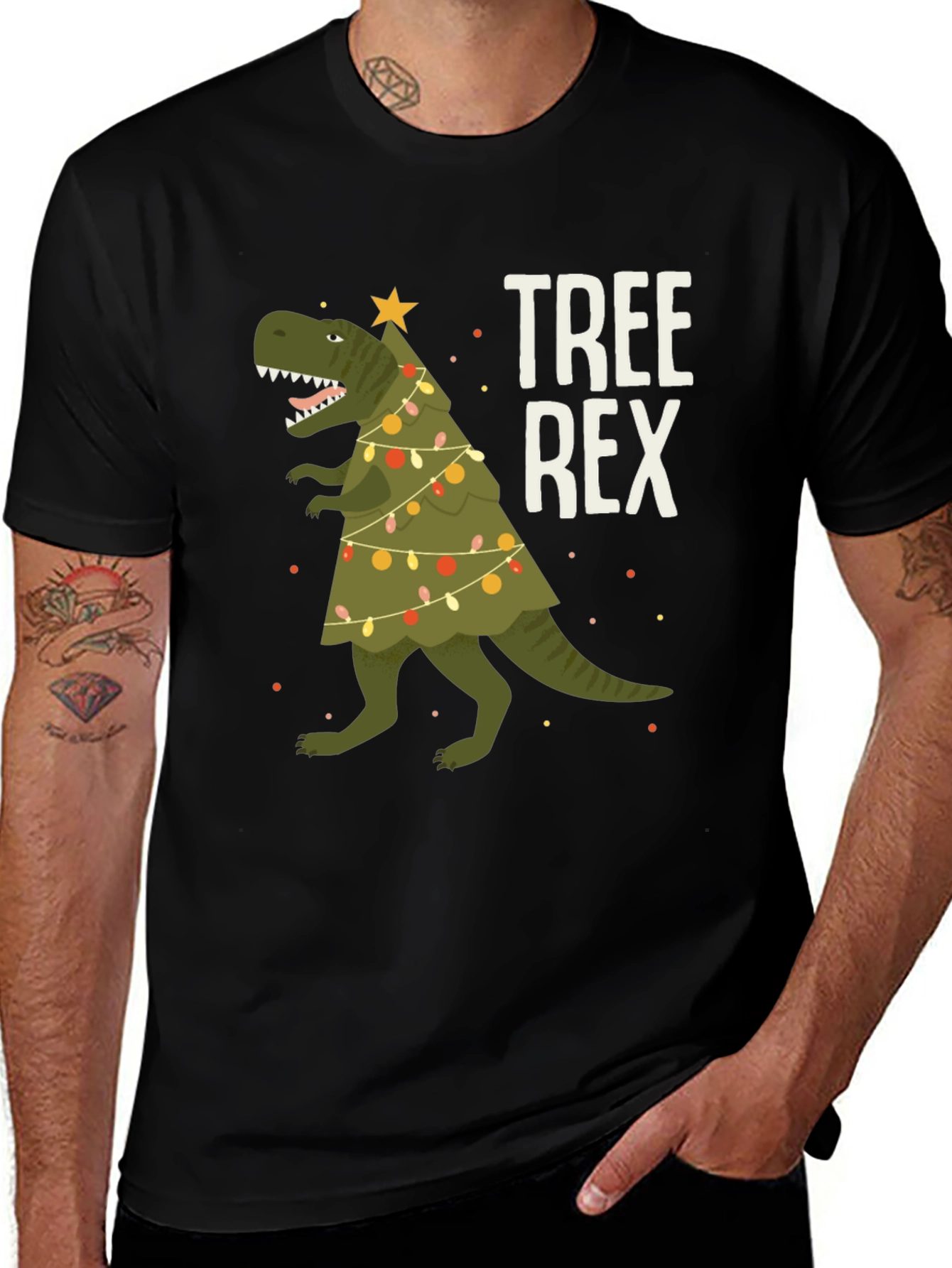 Tree Rex T-Shirt: Festive Dinosaur Tee
