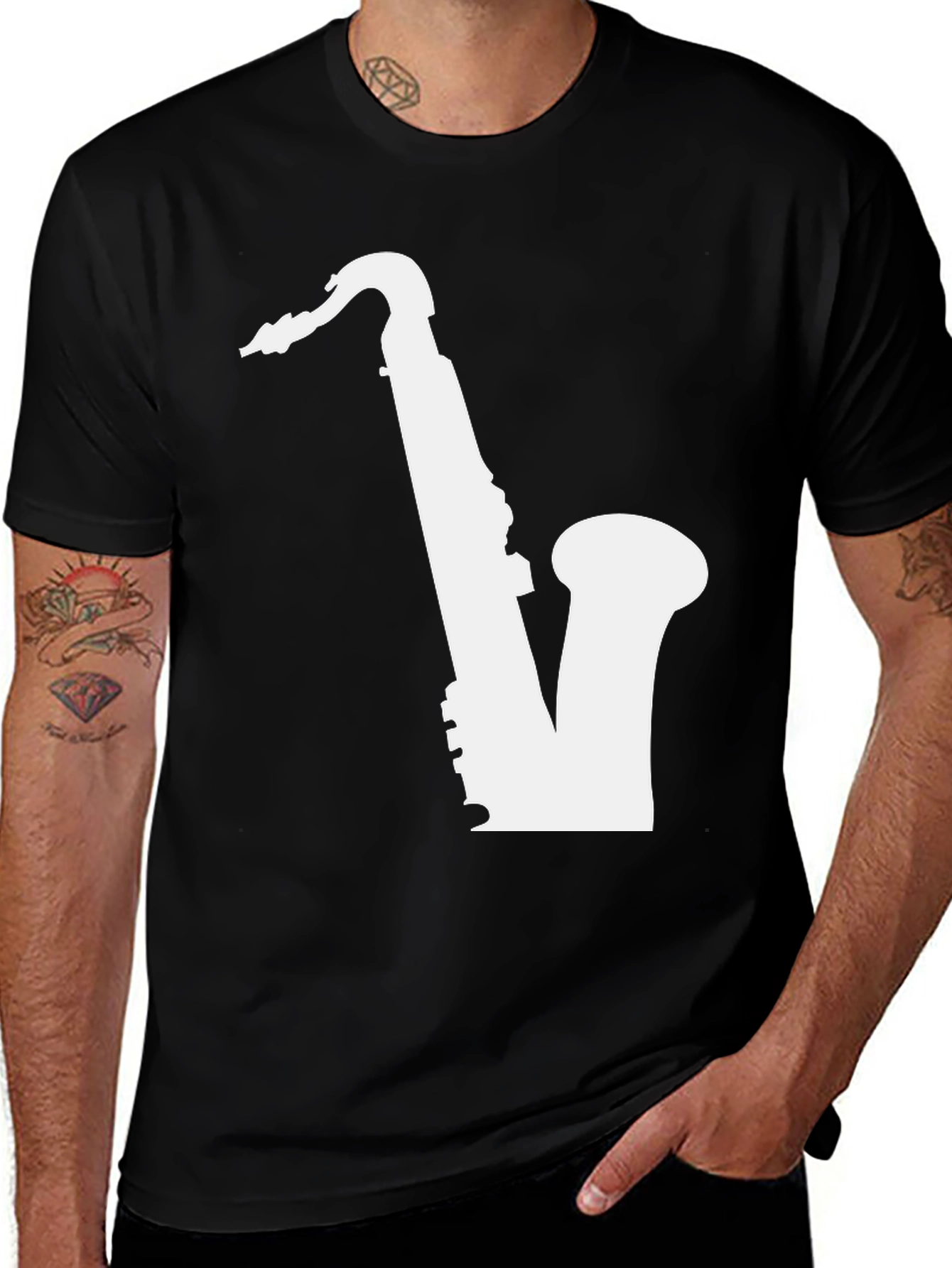 Variant 6 of Saxophone Graphic Tee - Cool Music Lover Shirt