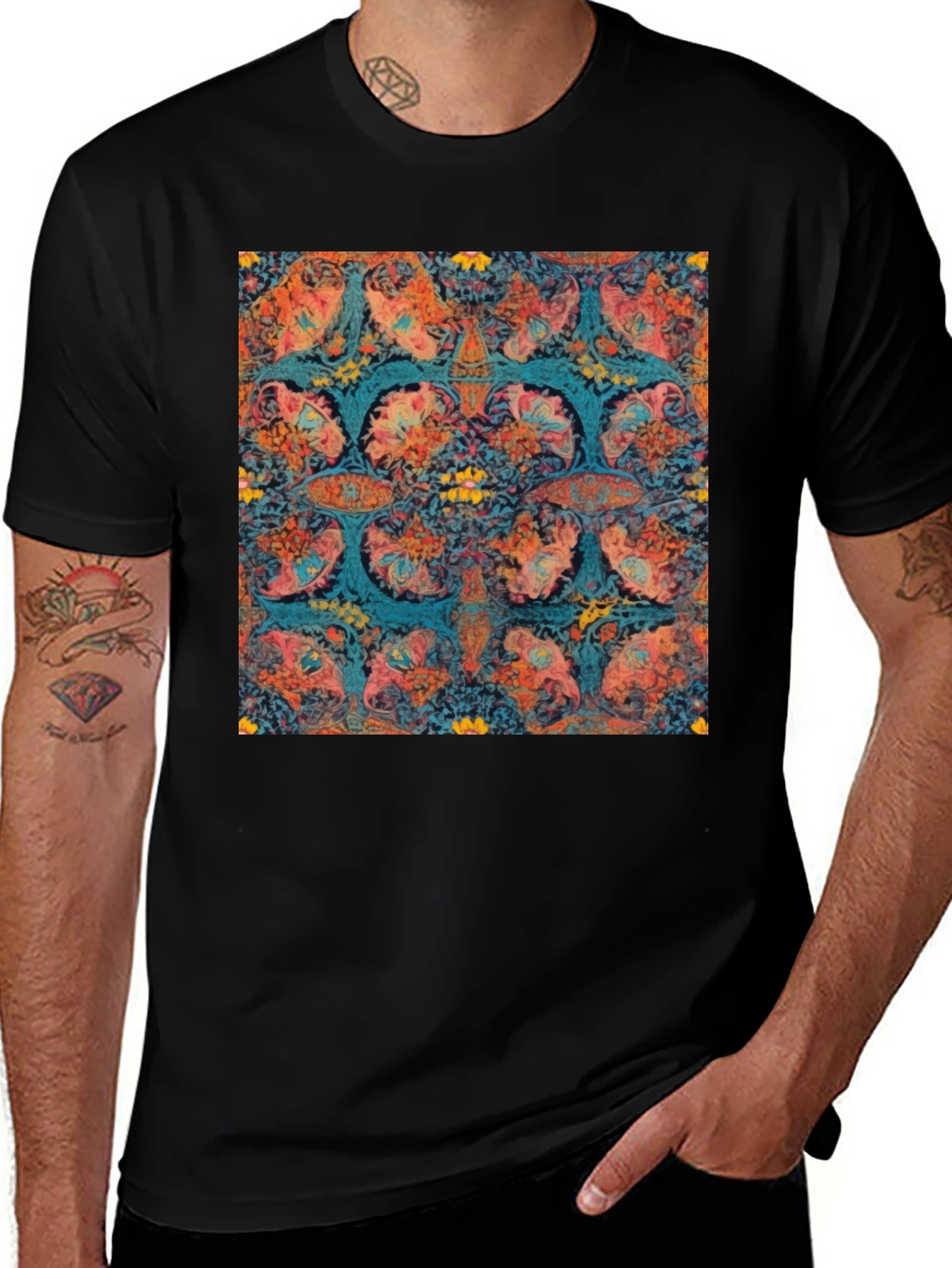 Variant 26 of Abstract Floral Print T-Shirt