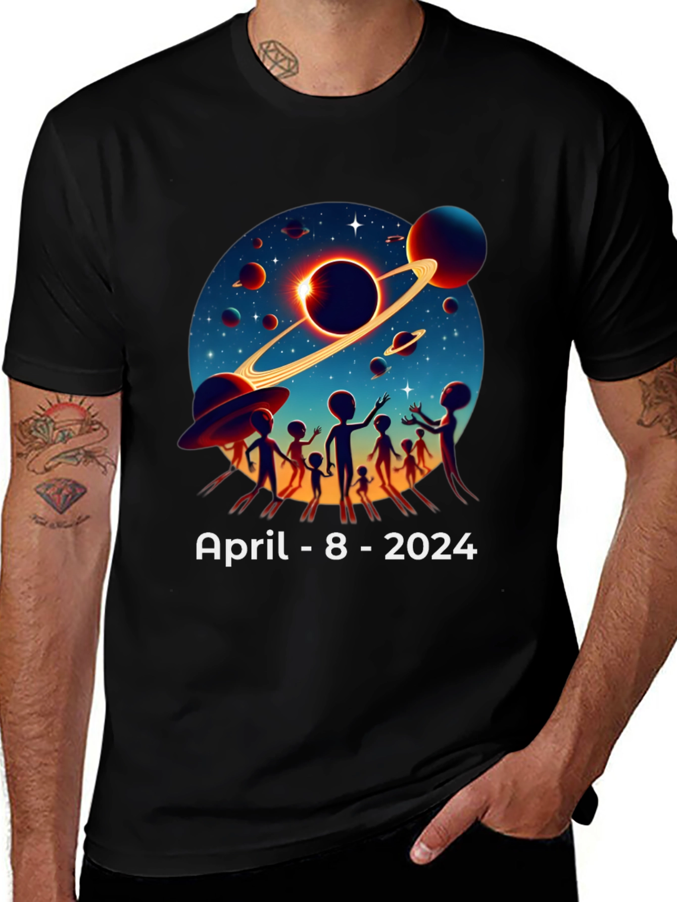 Alien Eclipse T-Shirt - April 8, 2024