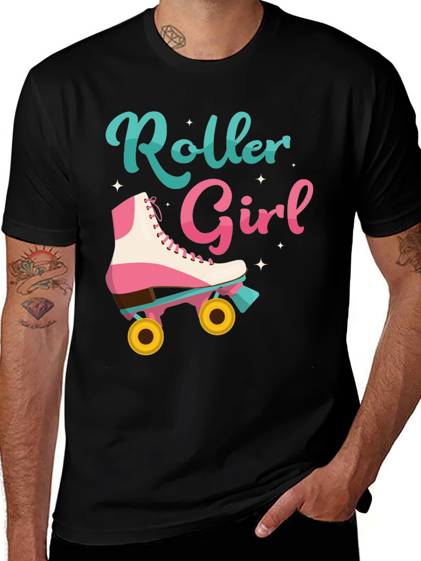 Variant 12 of Roller Girl Graphic T-Shirt - Vintage Style