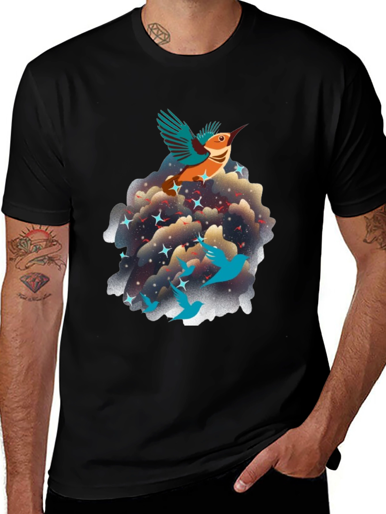 Variant 21 of Bird & Star Cloud Graphic Tee