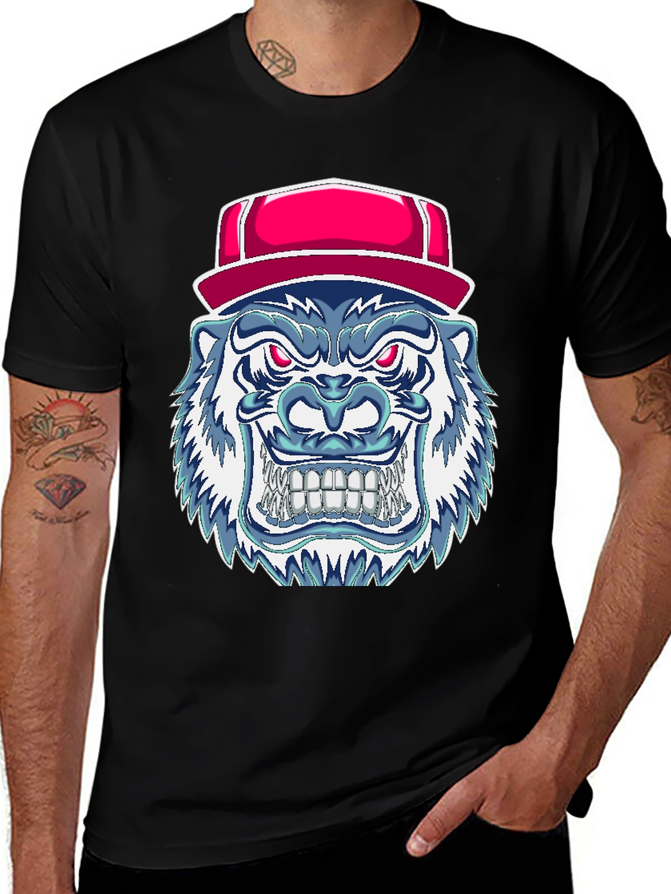Variant 16 of Angry Cartoon Gorilla Graphic Tee