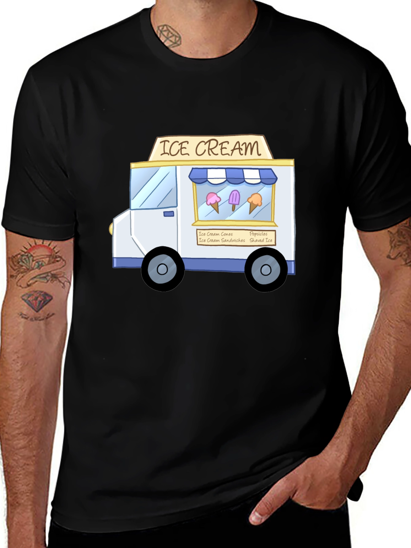 Variant 17 of Ice Cream Truck Graphic T-Shirt