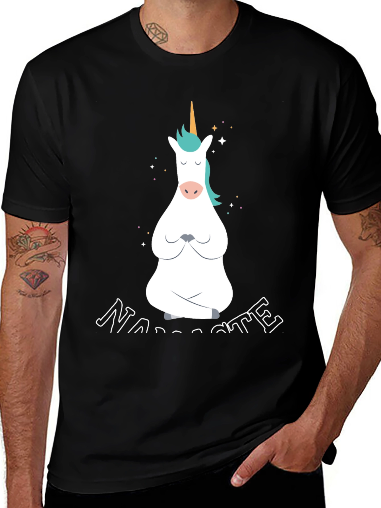 Namaste Unicorn T-Shirt - Meditating Graphic Tee