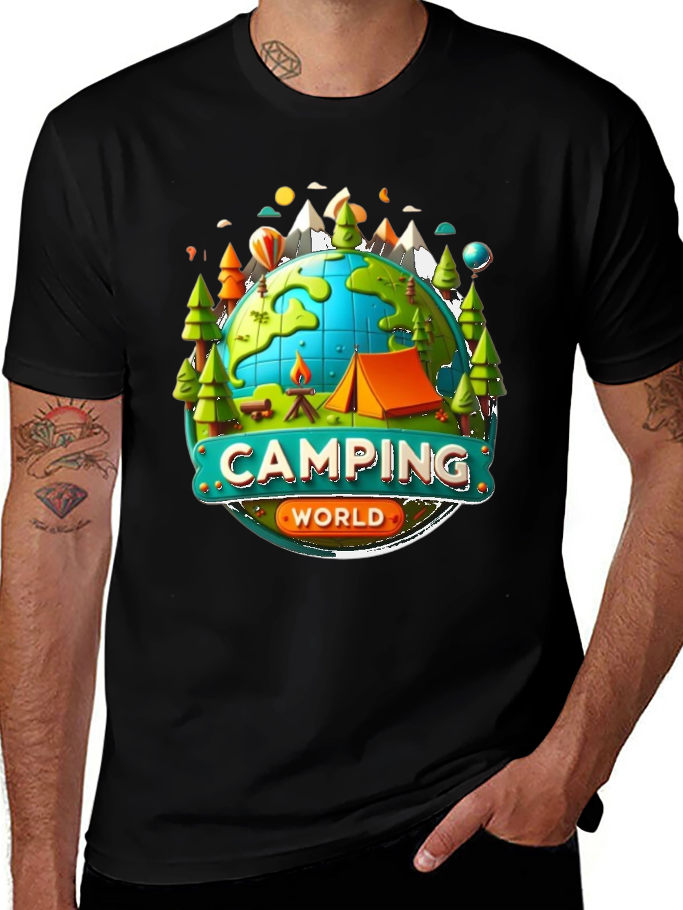 Variant 28 of Camping World Graphic Tee - Adventure Awaits!