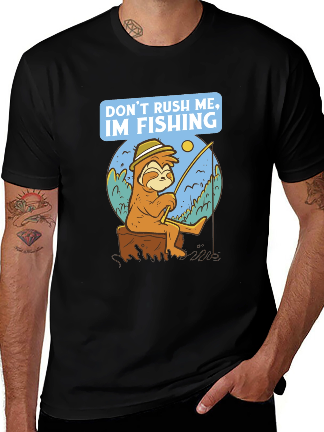 Variant 3 of Don't Rush Me, I'm Fishing Graphic T-Shirt