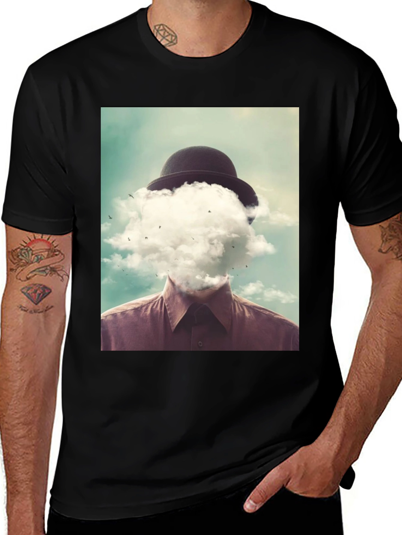 Variant 17 of Surreal Cloud Head Graphic T-Shirt