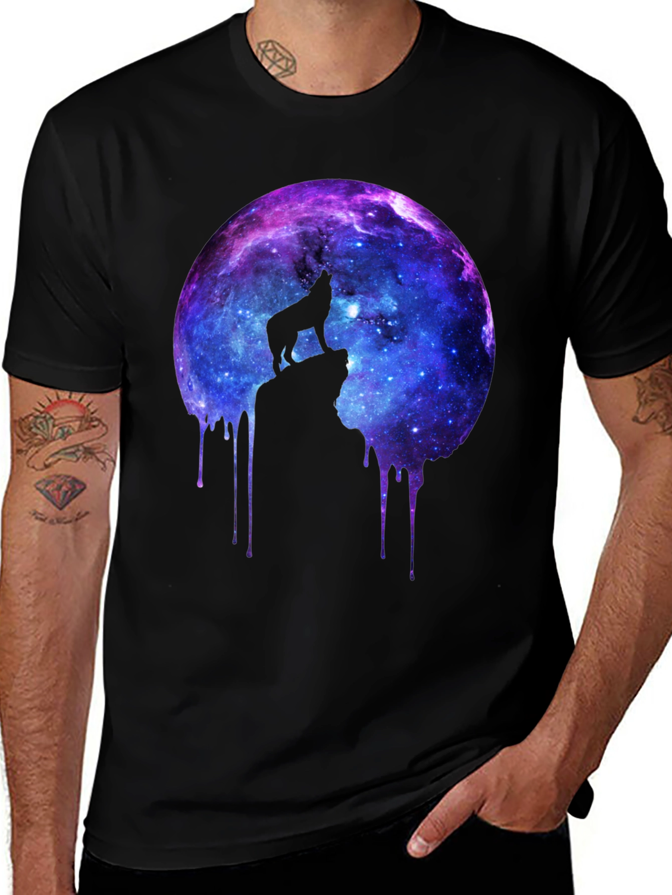 Wolf Galaxy T-Shirt - Stylish Graphic Tee