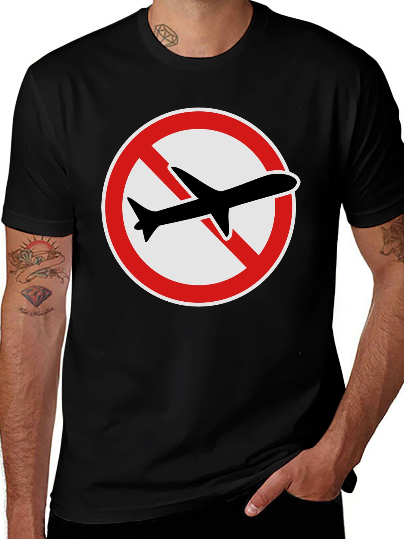Variant 24 of No Fly Zone T-Shirt: Black Graphic Tee