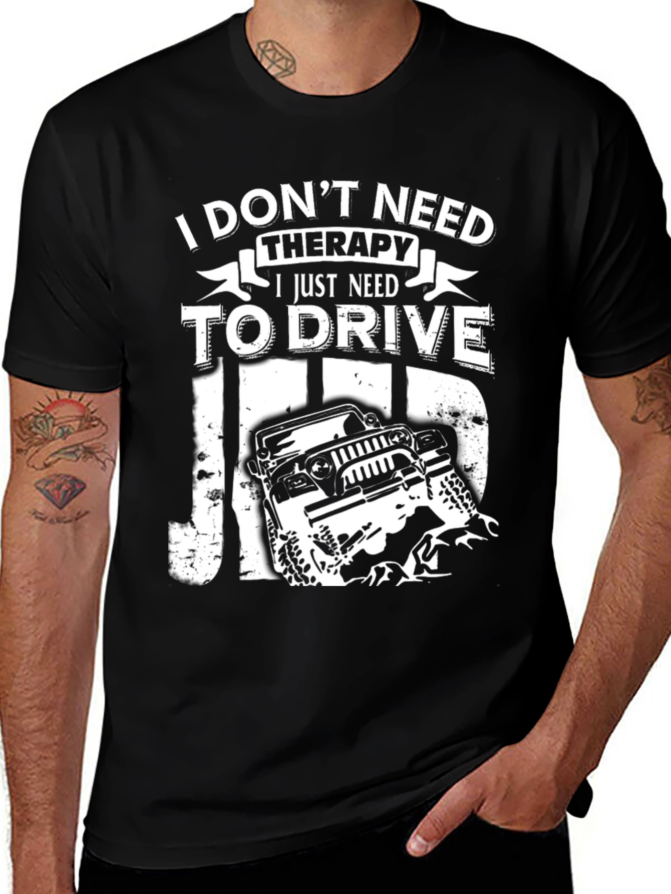 Variant 23 of Jeep Therapy Graphic Tee