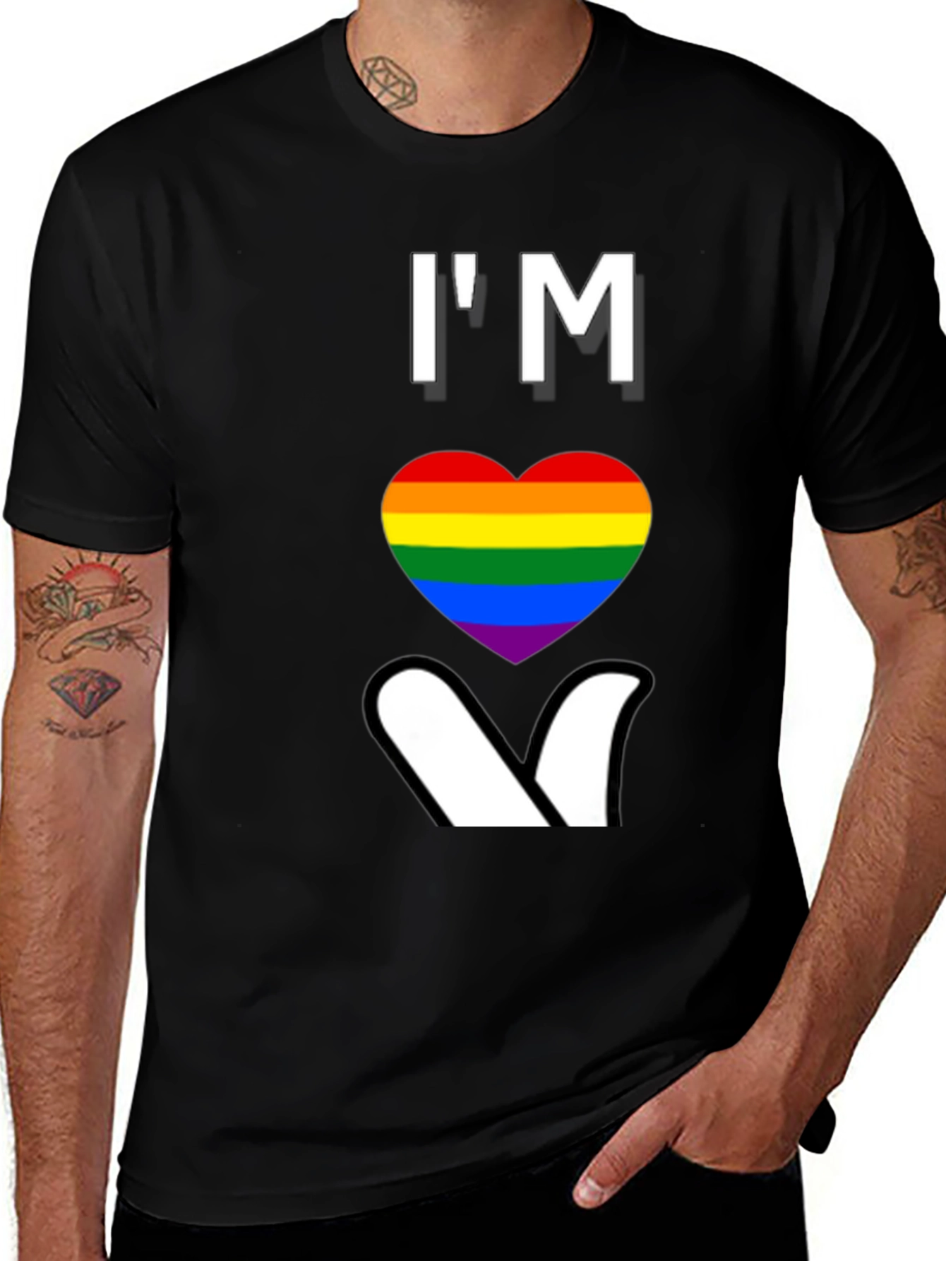 Variant 5 of I'm Heart Gay Pride T-Shirt LGBTQ Rainbow Love Tee
