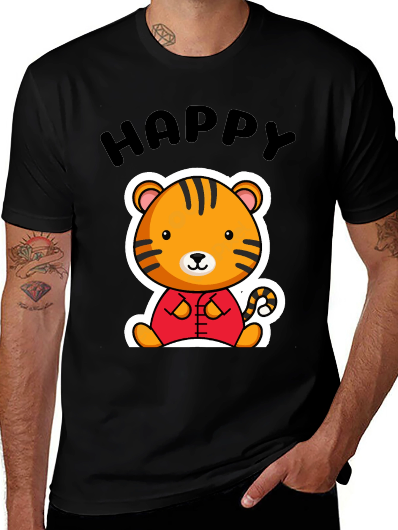 Variant 9 of Happy Tiger Graphic Tee