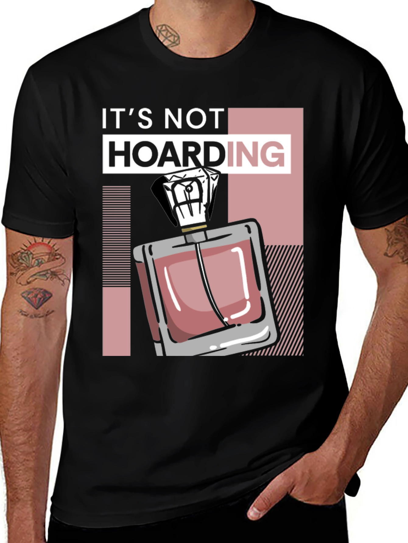 Variant 12 of It's Not Hoarding Perfume Black T-Shirt
