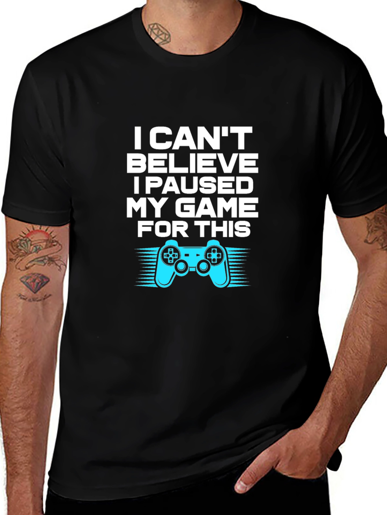 Variant 16 of Gamer T-Shirt: Paused My Game For This