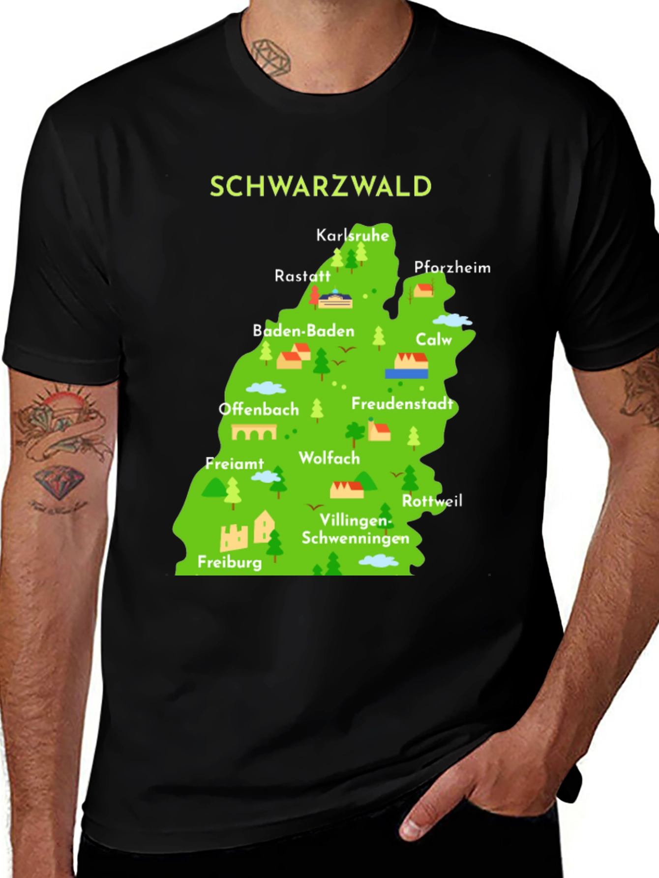 Black Forest Map T-Shirt