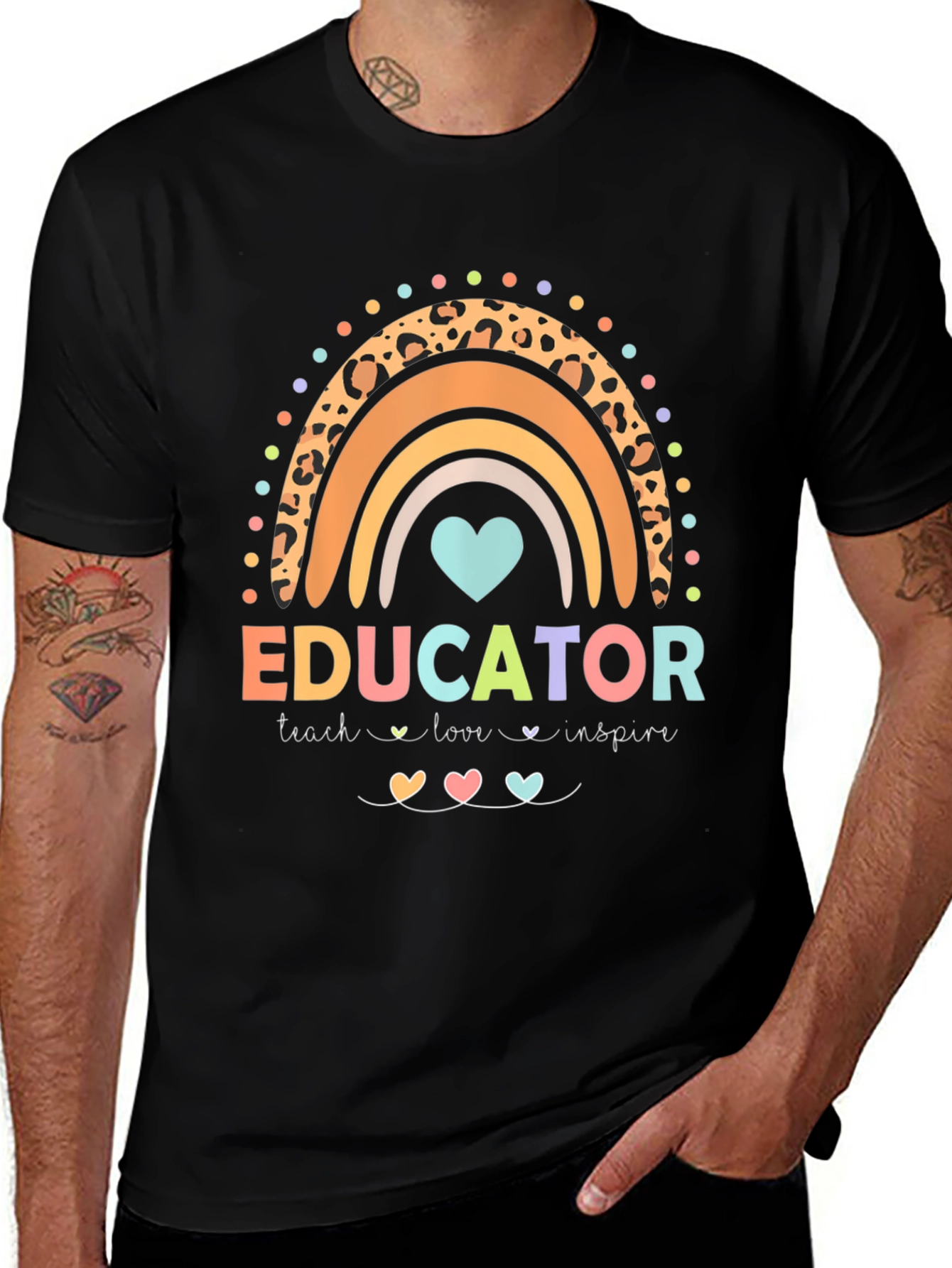 Variant 2 of Educator Rainbow Graphic Tee