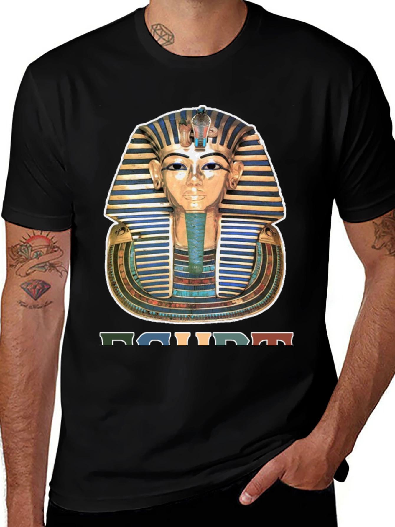 Egypt Pharaoh Graphic Tee - Black T-Shirt
