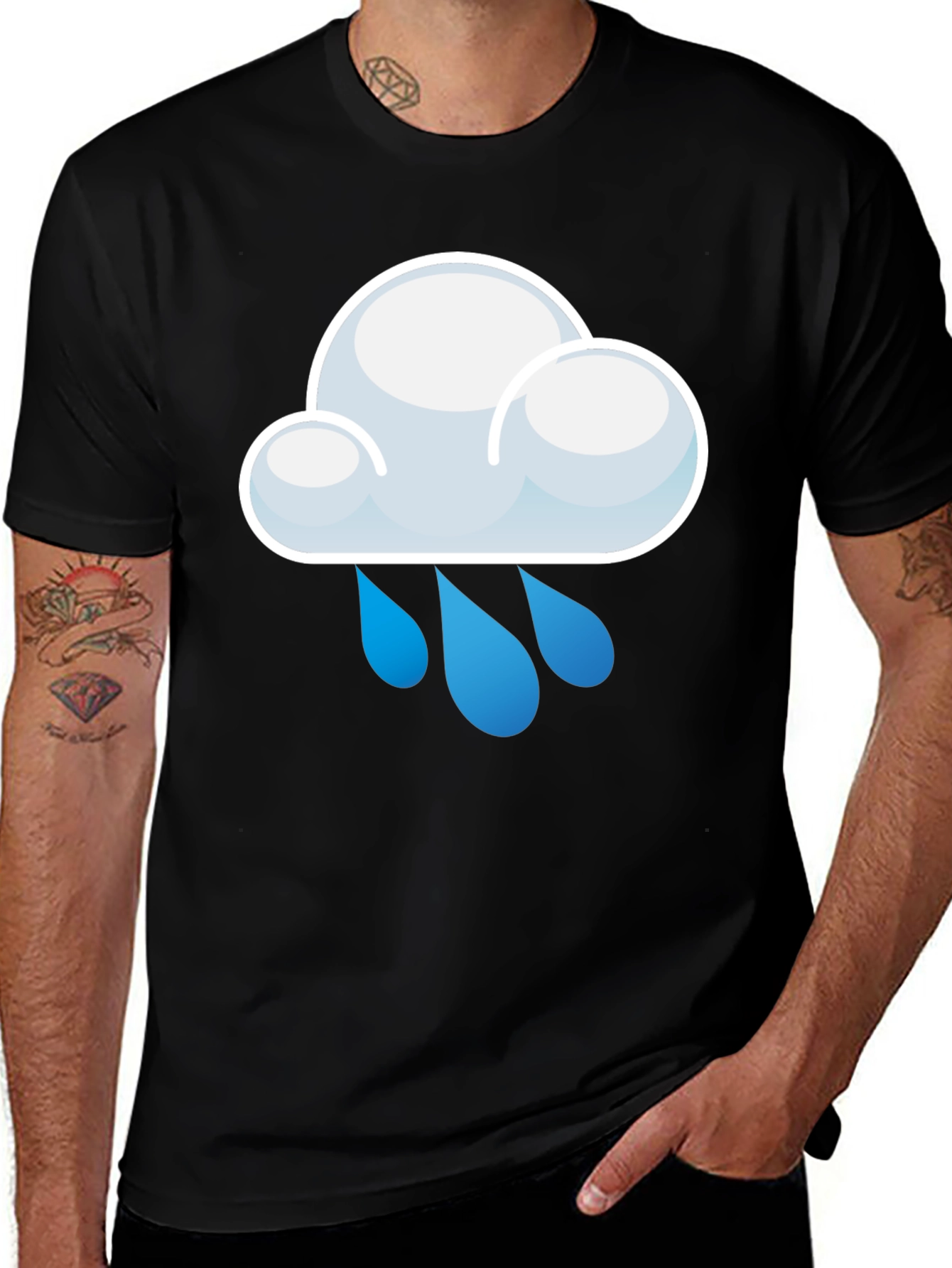 Variant 19 of Rain Cloud Graphic T-Shirt - Weather Design
