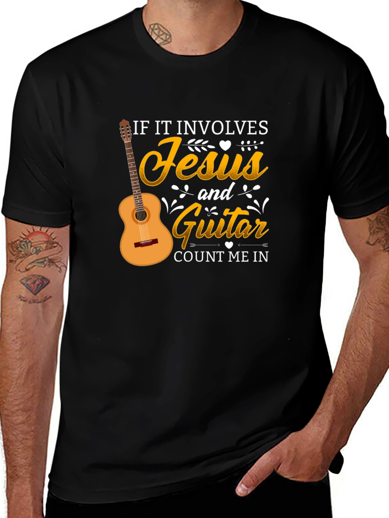 Jesus and Guitar T-Shirt - Christian Music Lover Tee