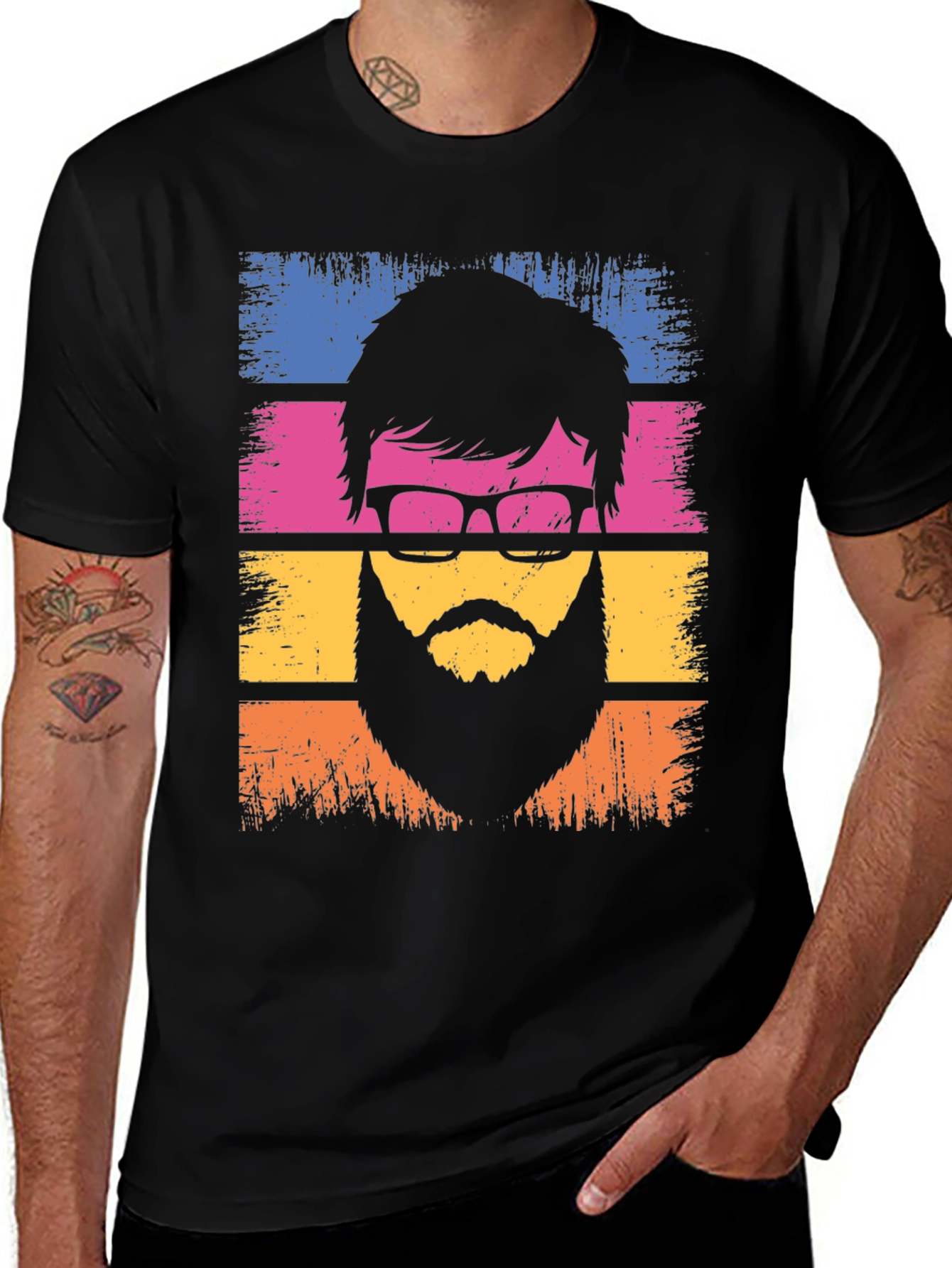 Variant 6 of Retro Bearded Man Graphic T-Shirt
