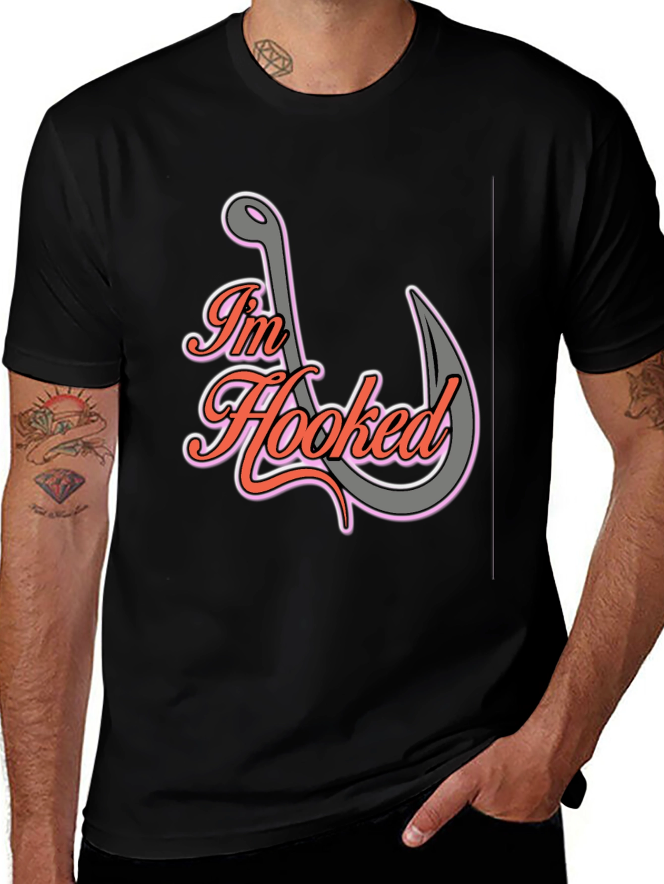 I'm Hooked Graphic Tee - Fishing Enthusiast T-Shirt