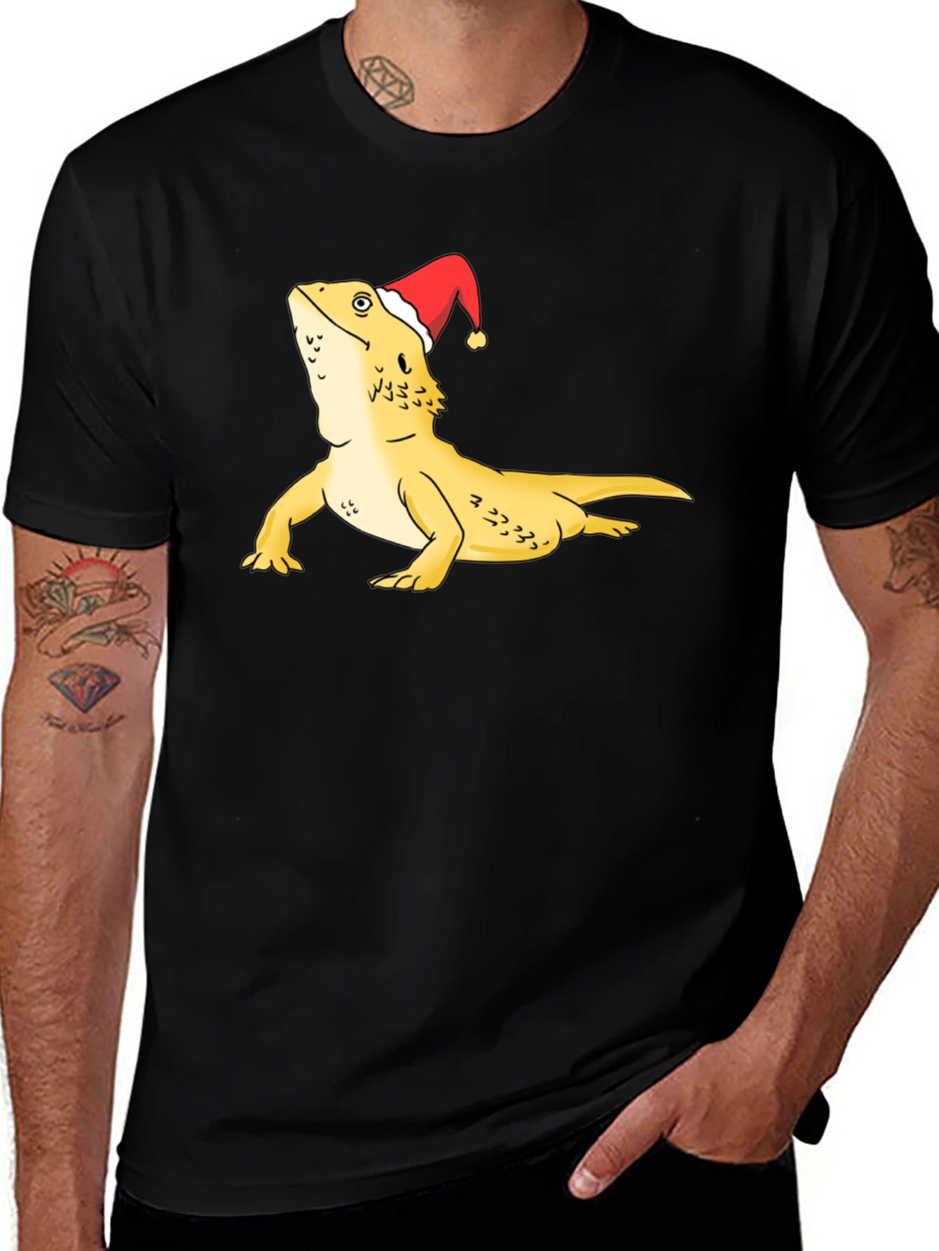 Festive Bearded Dragon Graphic Tee