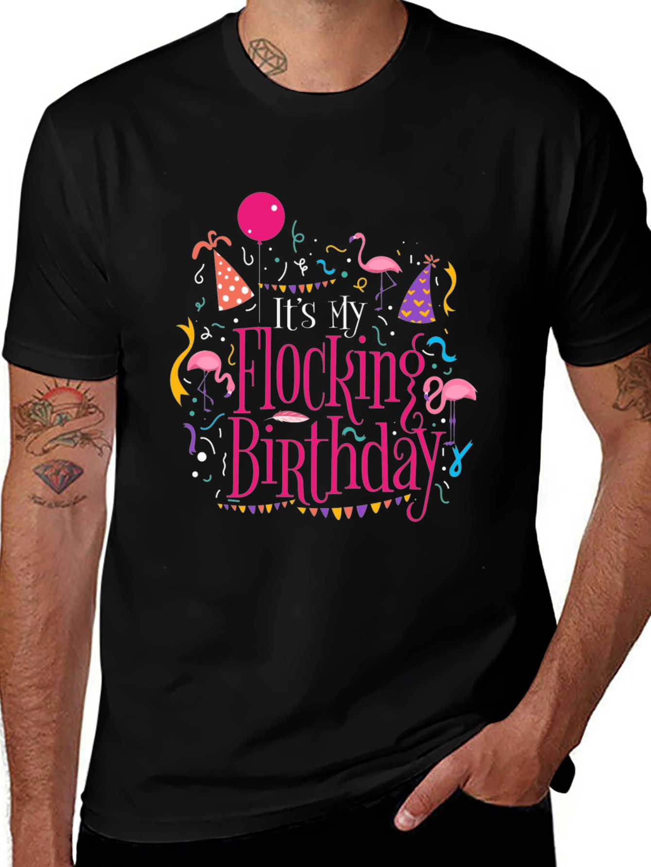 Variant 18 of It's My Flocking Birthday T-Shirt