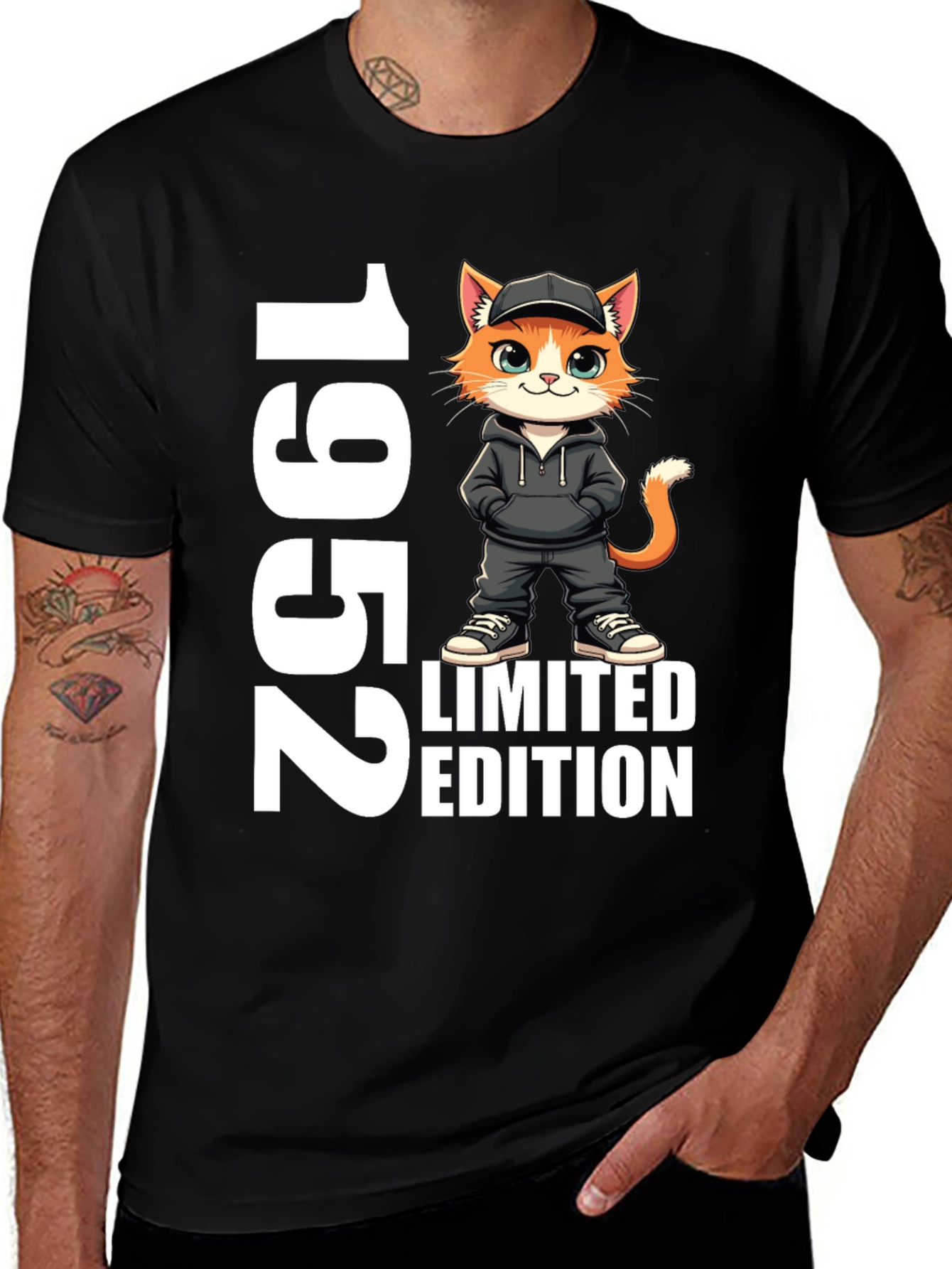 Black 1952 Limited Edition Cat T-Shirt main image