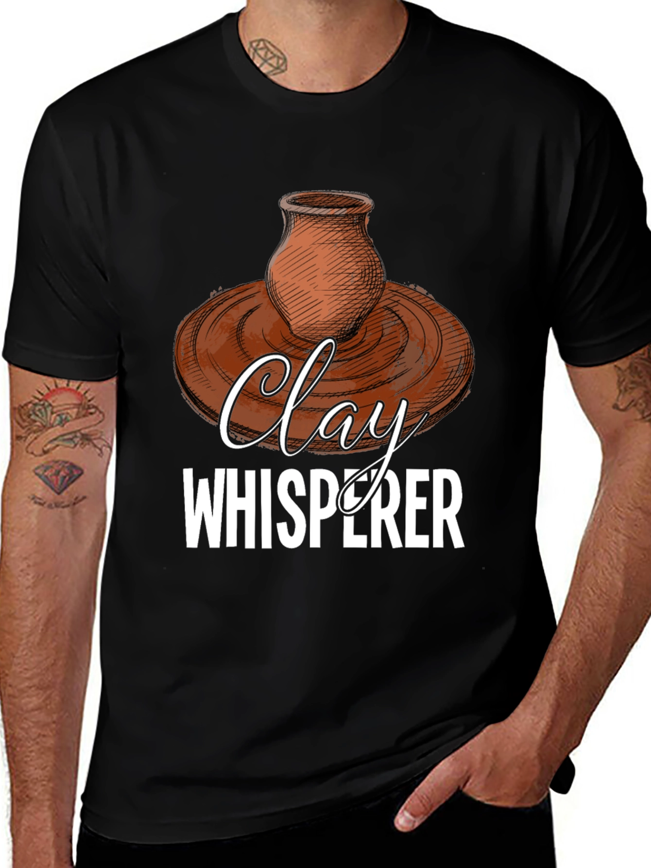 Variant 25 of Clay Whisperer Graphic Tee - Pottery Lover T-Shirt
