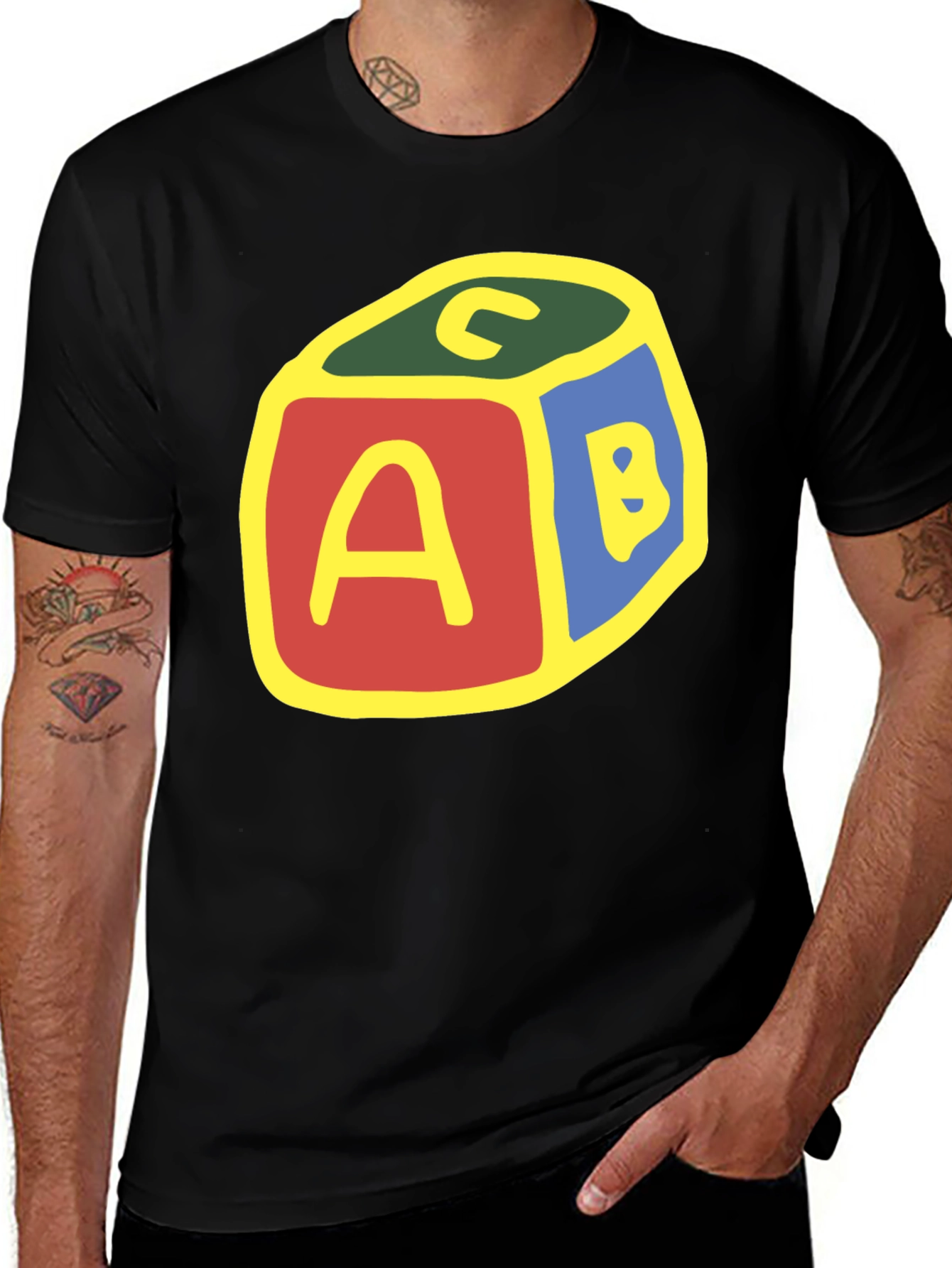 Variant 10 of ABC Block T-Shirt - Classic Graphic Tee