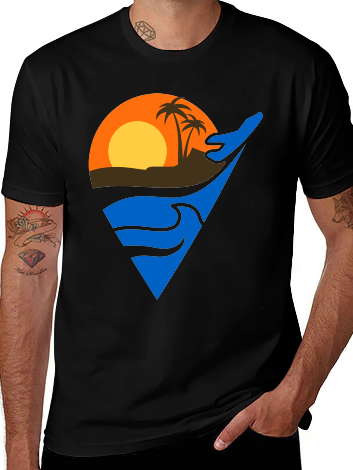 Variant 30 of Tropical Sunset Graphic T-Shirt