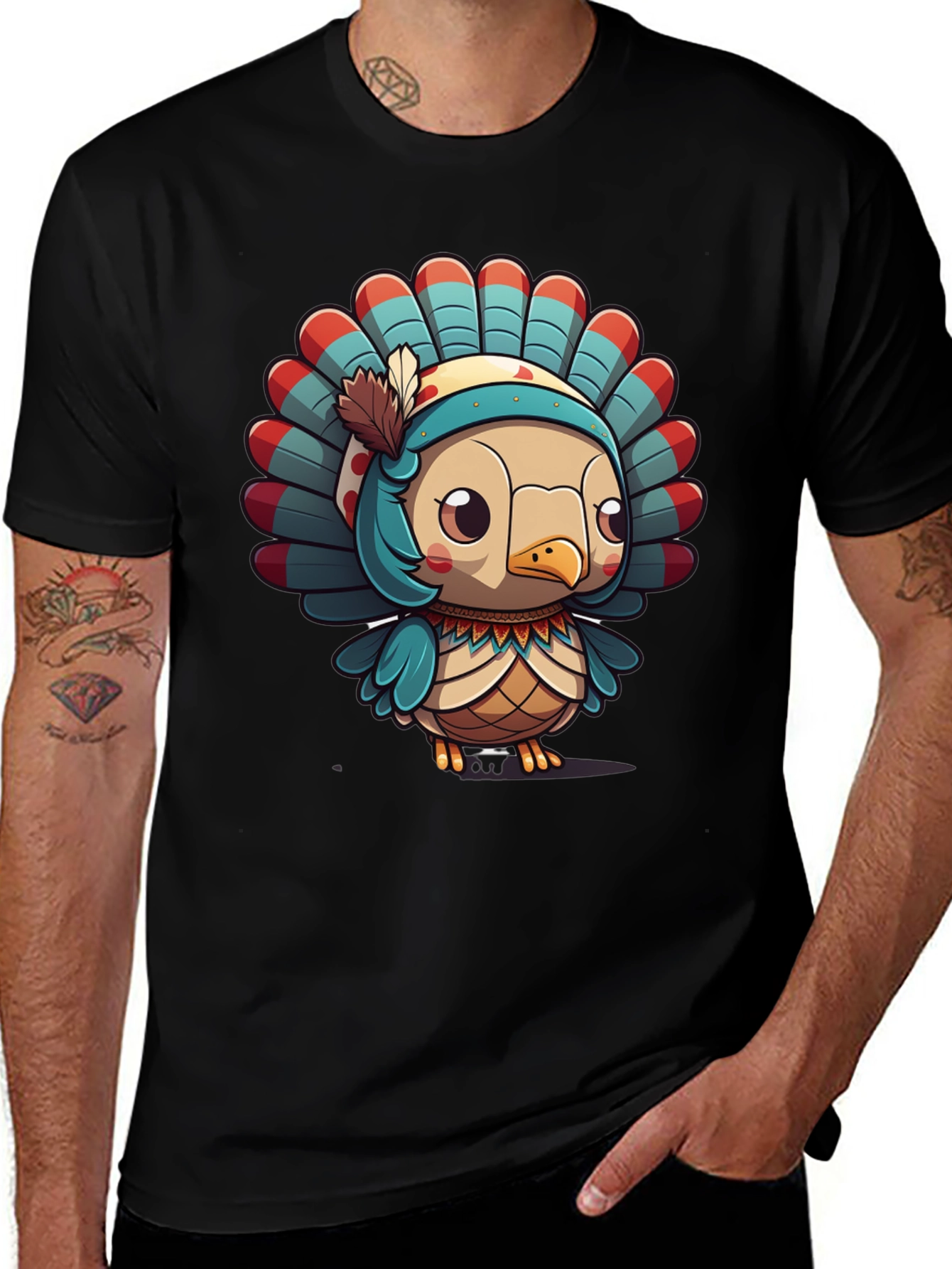 Variant 14 of Cute Turkey Cartoon Tee