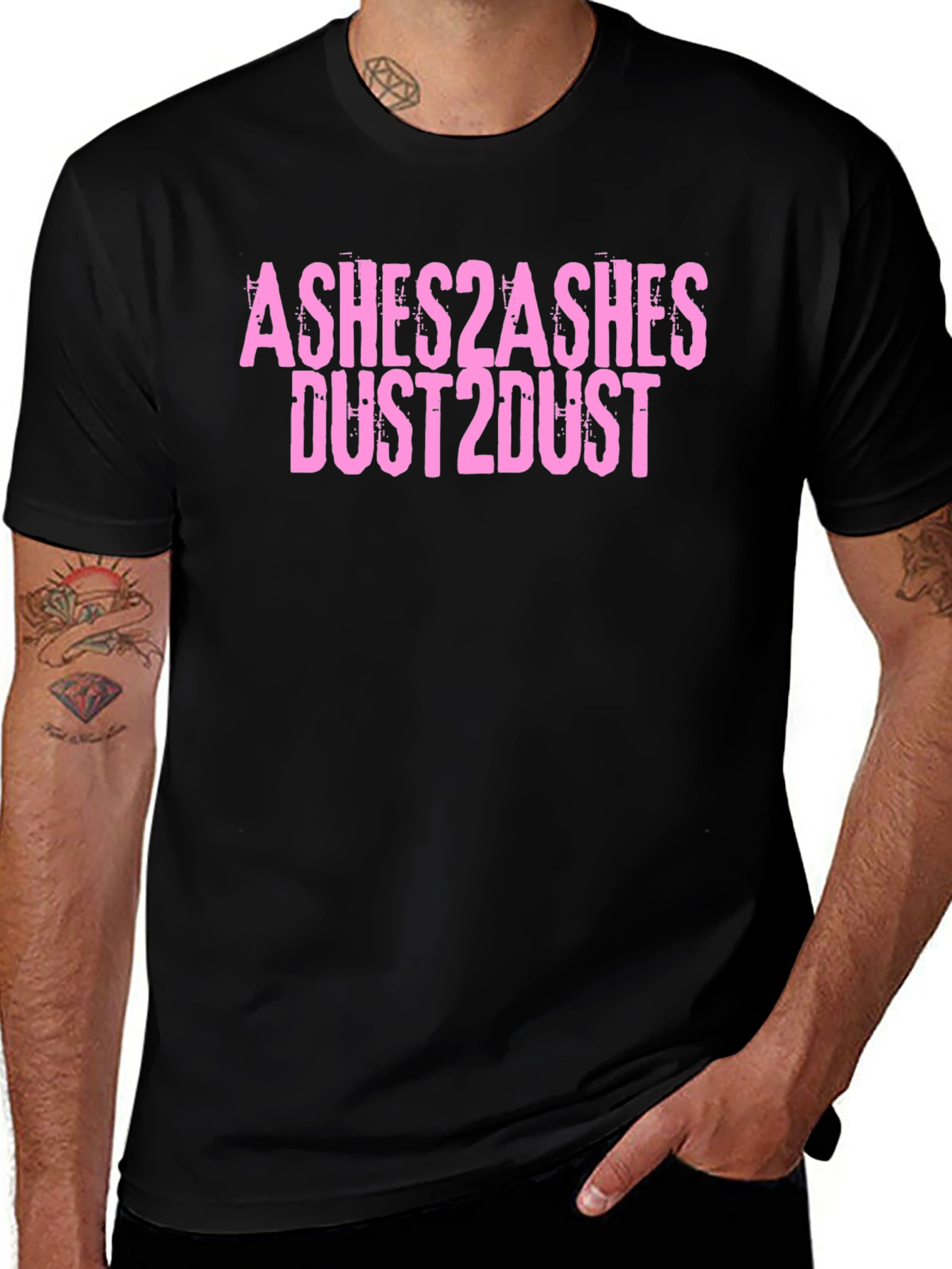 Variant 23 of Ashes2Ashes Dust2Dust Graphic Black T-Shirt