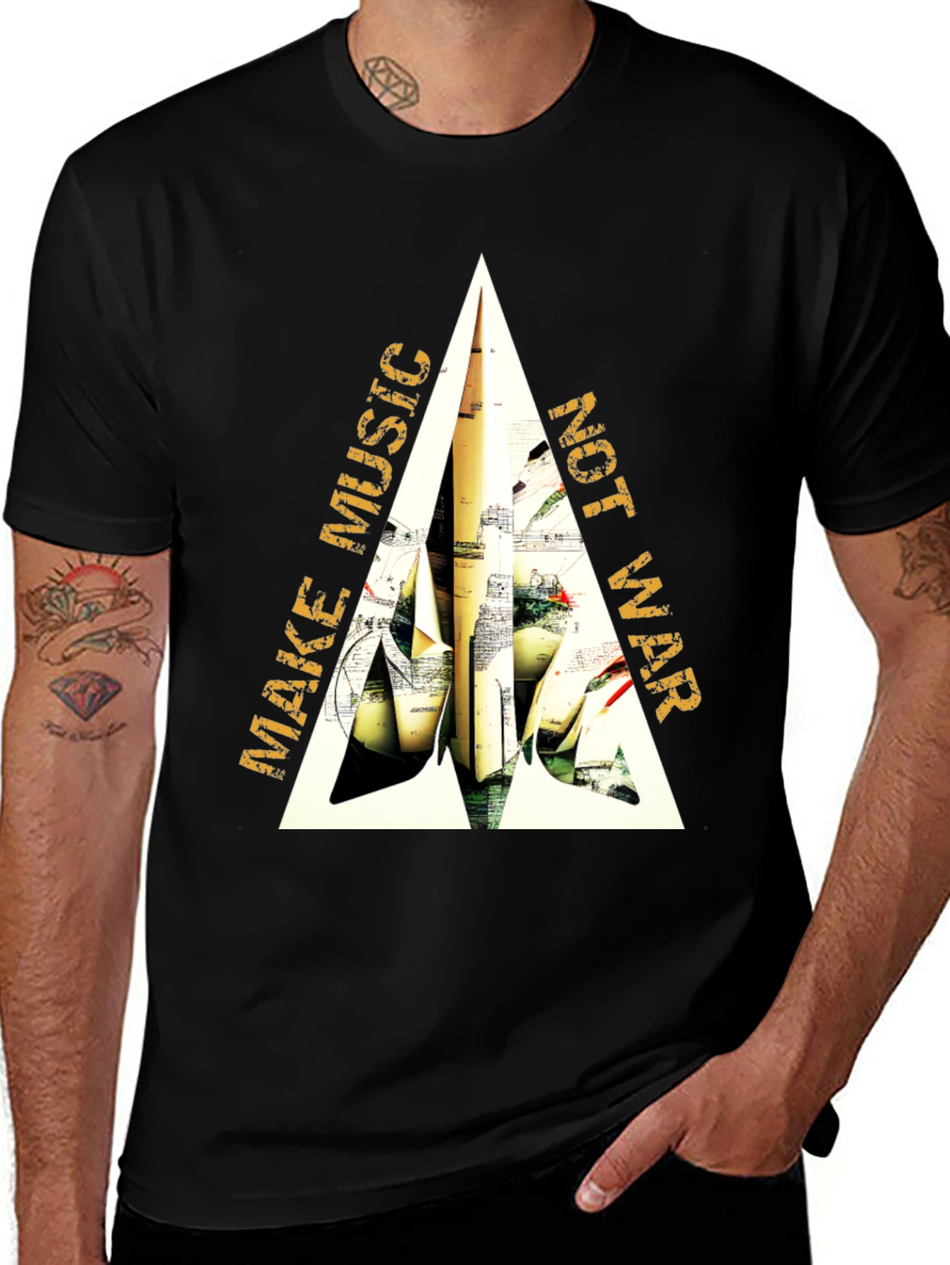 Variant 11 of Make Music Not War Graphic Tee