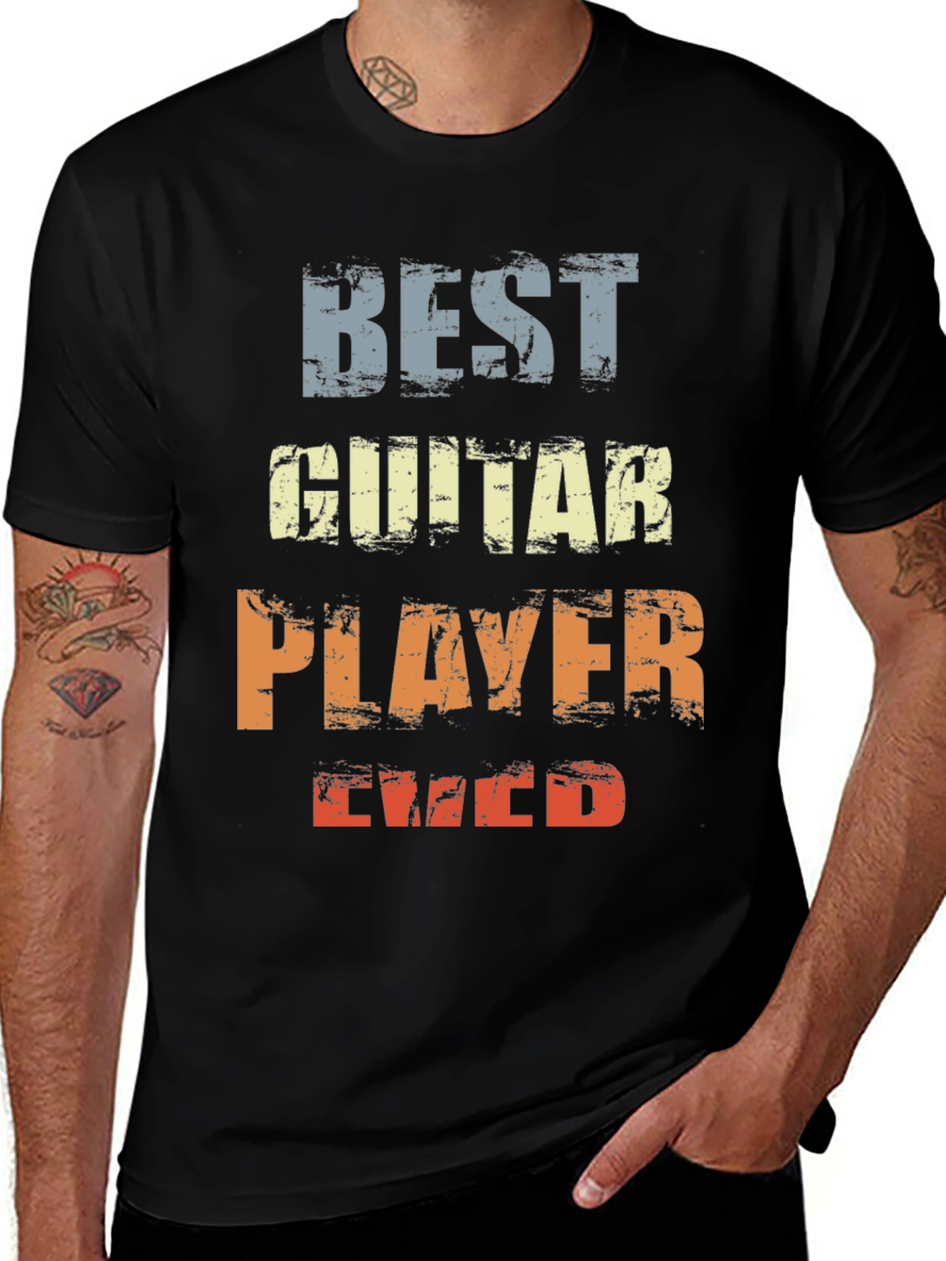 Variant 14 of Best Guitar Player Ever Graphic Tee - Black