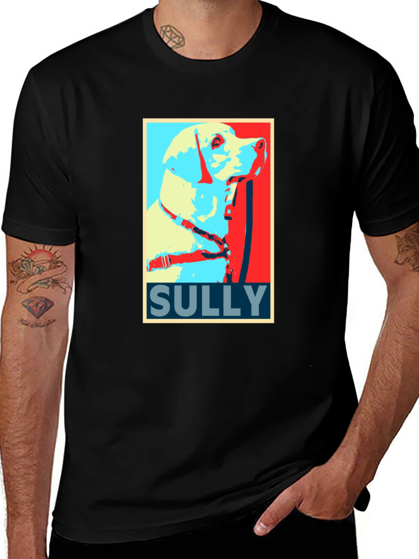 Sully Dog T-Shirt: Pop Art Style Pet Tee